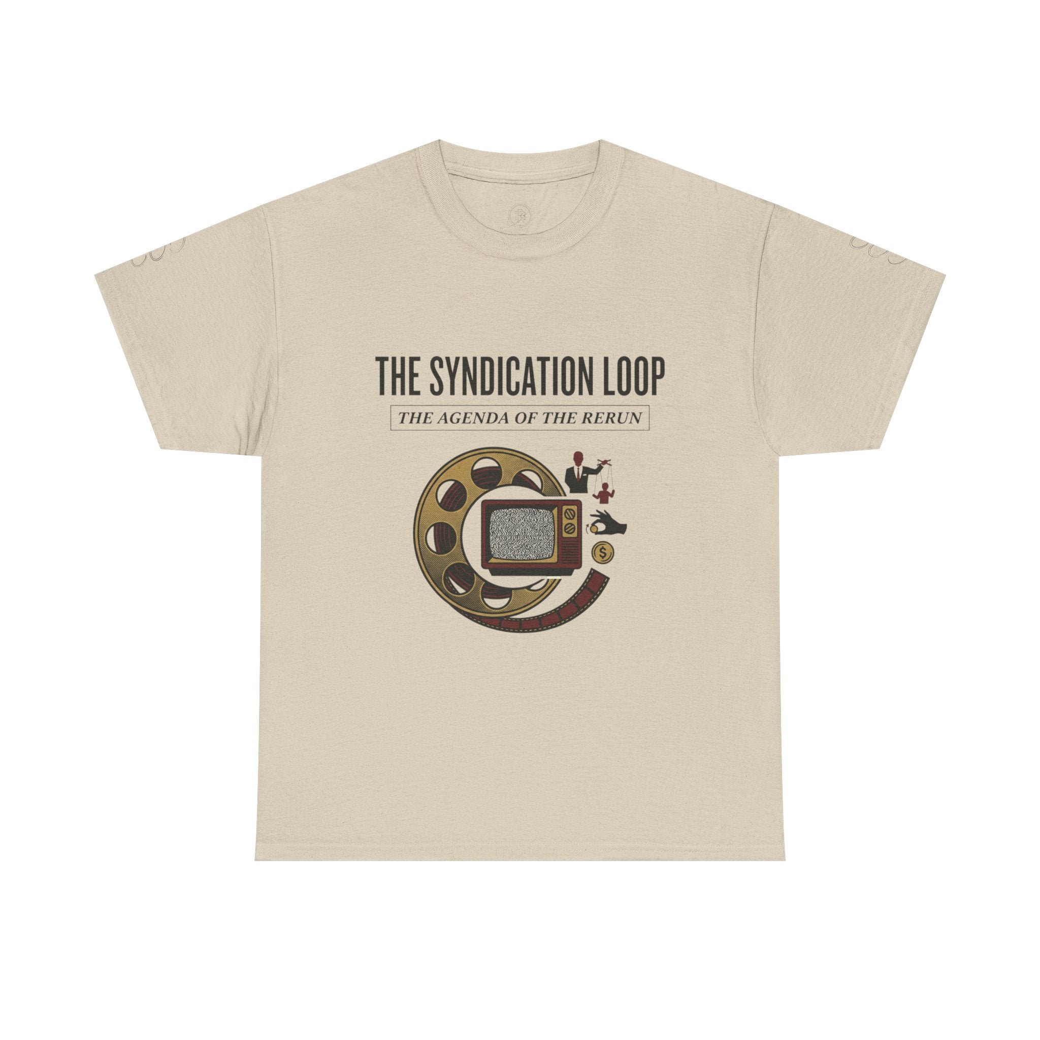 Power Runs Black — "The Agenda of the Arch" Retro TV Ouroboros Graphic Tee by Printify