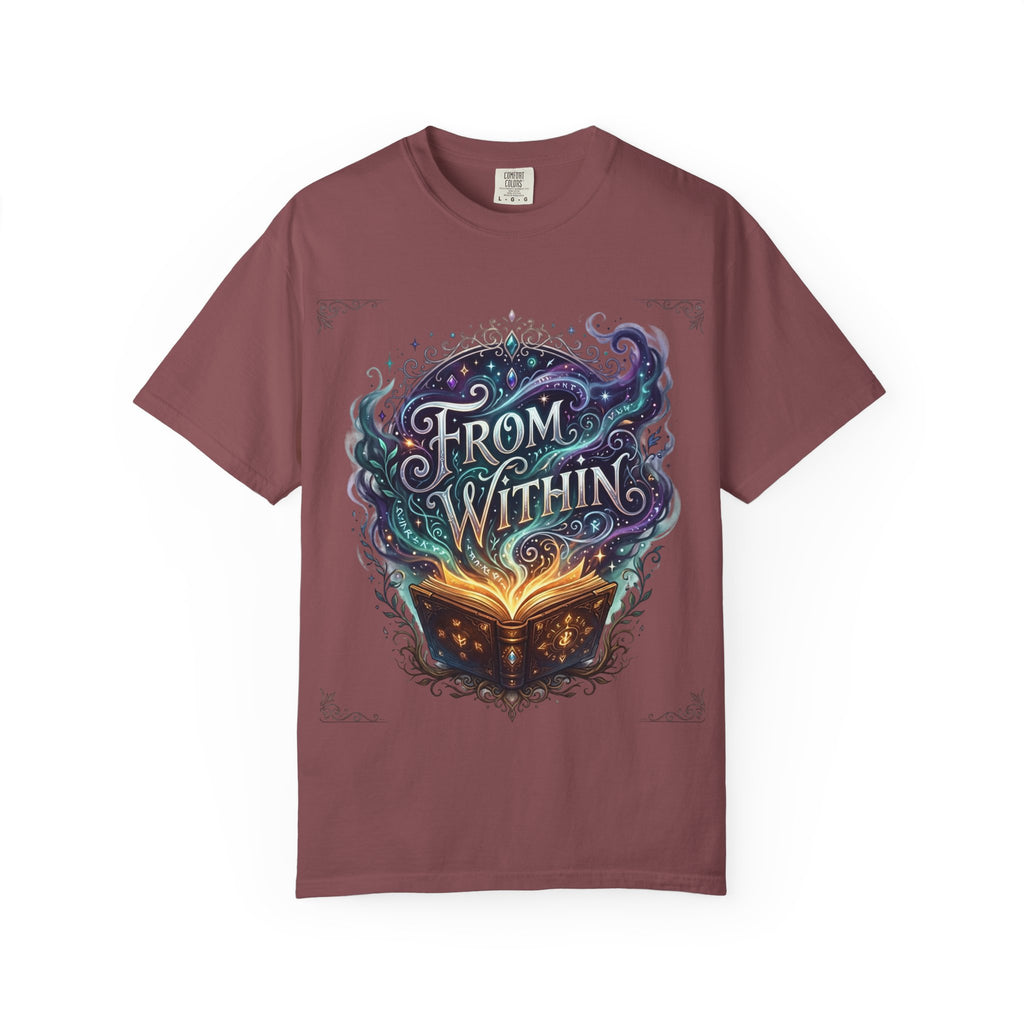 PRB From Within Magic Book T-Shirt — Fantasy Illustrated Graphic Tee by Power Runs Black