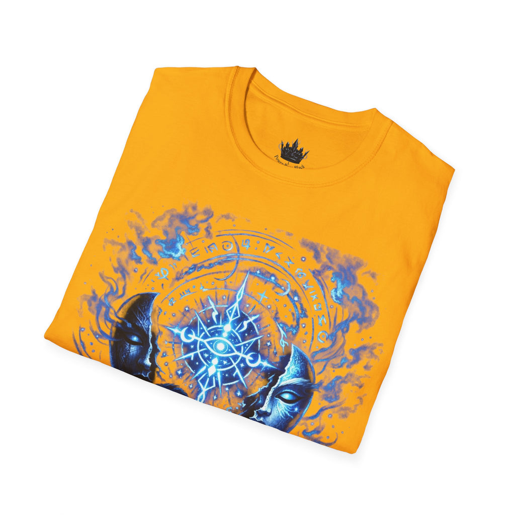 PRB Mystic Oceanic Spell T-Shirt — Blue Serpent & Moon Magic Tee by Power Runs Black