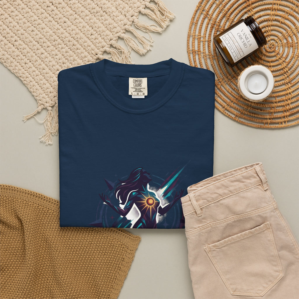 Power Runs Black PRB Ascension Graphic T-Shirt — Cosmic Silhouette Tee by Power Runs Black