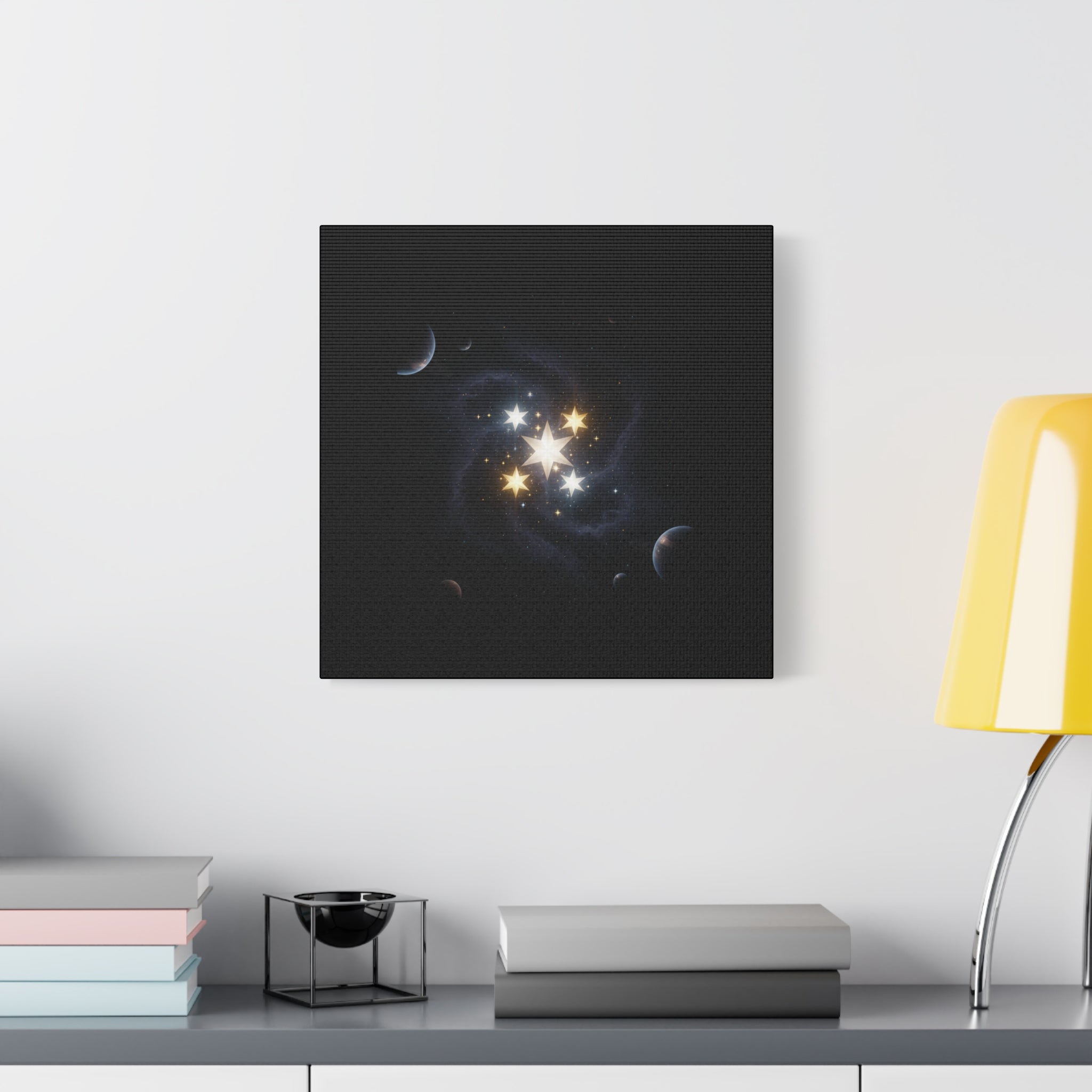 PRB Celestial Star Cluster Matte Canvas Print — Cosmic Planets Wall Art by Printify