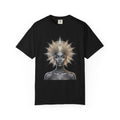 Printify PRB Goddess Halo T‑Shirt — Black Goddess Portrait with Ornate Gold Headdress - T-Shirt