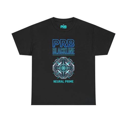 PRB Blackline Neural Prime Tech Tee — Futuristic Sci‑Fi Circuit Graphic T-Shirt by Printify