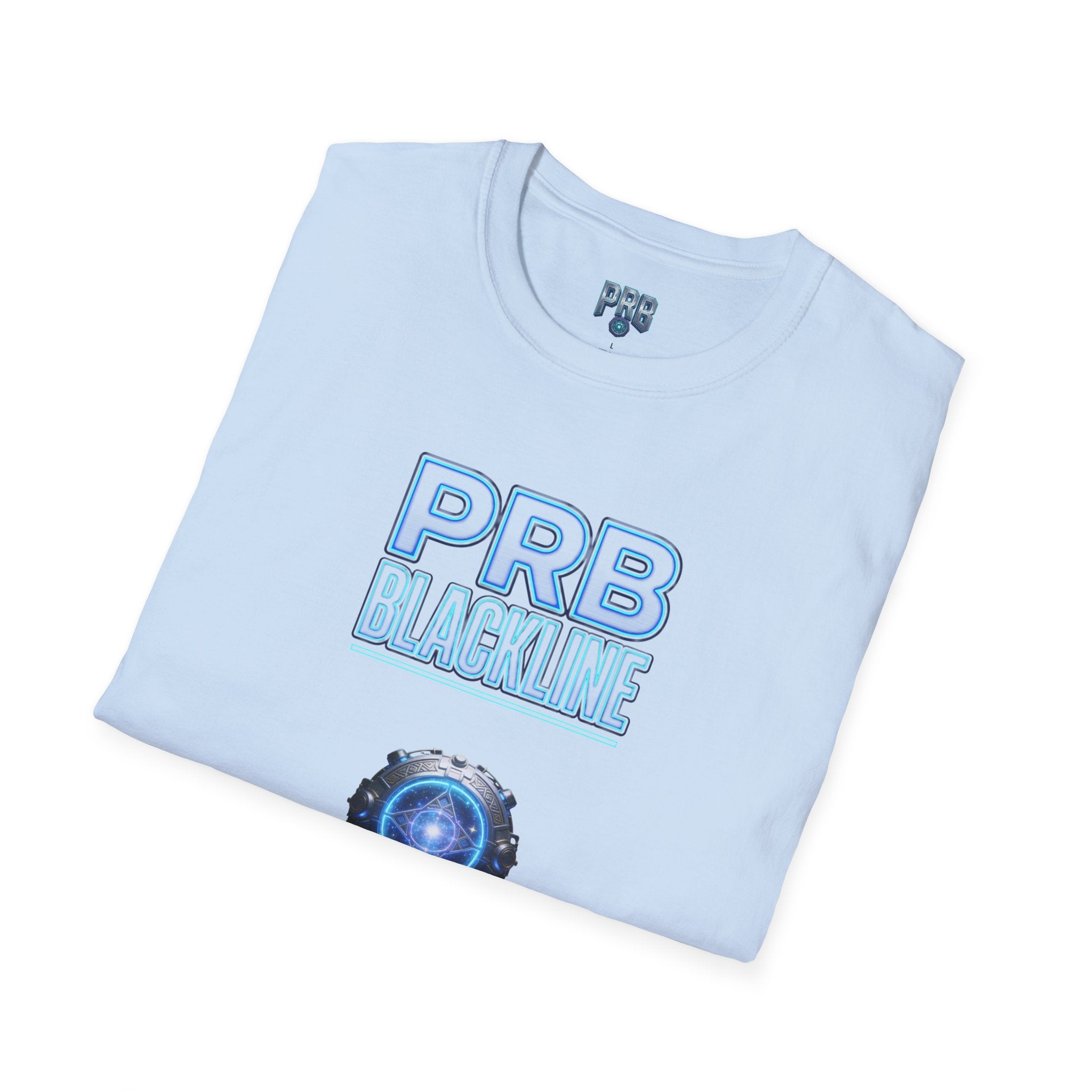 PRB Blackline Futuristic DJ Tee — Electronic Music Graphic T-Shirt by Power Runs Black