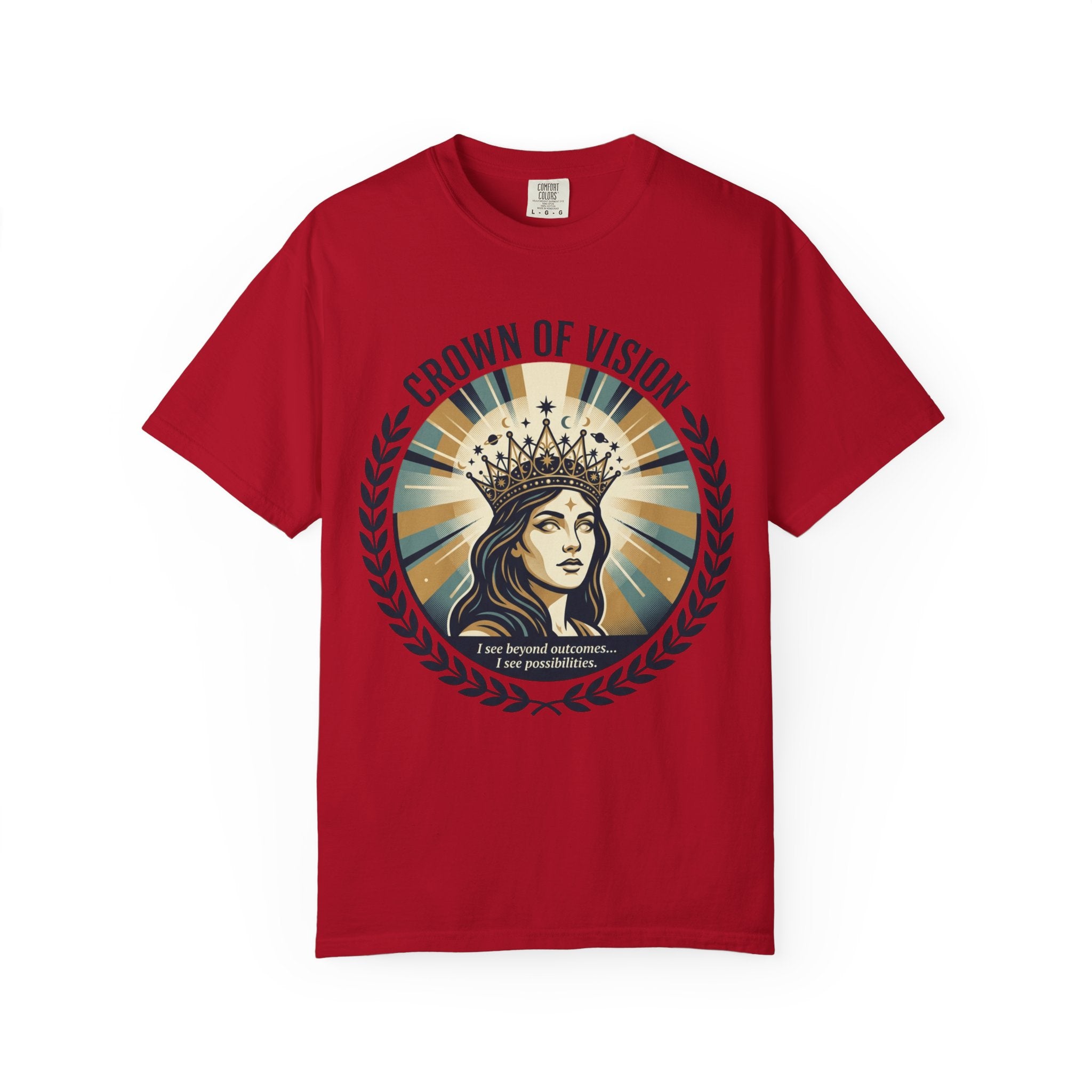 Power Runs Black Crown of Vision T-Shirt — Vintage Inspirational Graphic Tee by Printify