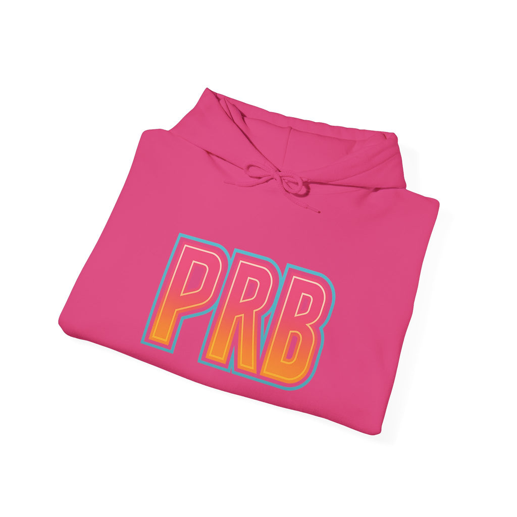 PRB Graphic Hoodie — Colorful Cityscape Pullover by Power Runs Black