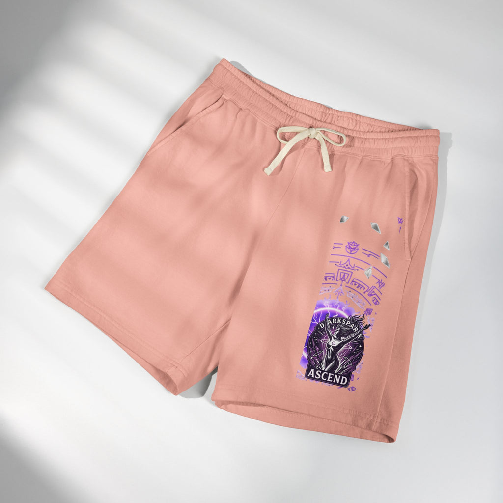 Power Runs Black PRB Ascend Graphic Sweat Shorts — Light Fleece Athletic Lounge Shorts by Power Runs Black