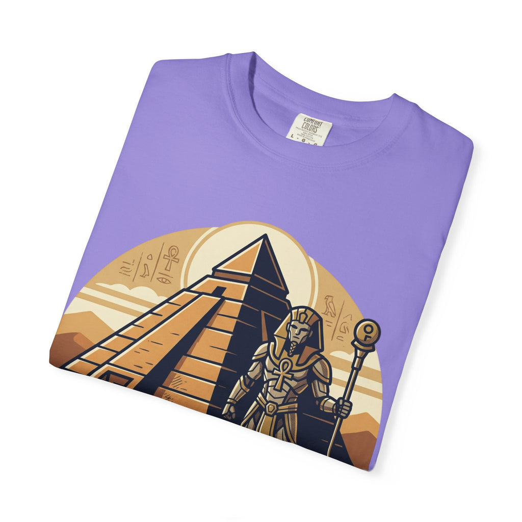Power Runs Black PRB Guardian Unit T-Shirt — Egyptian Pyramid Sci‑Fi Graphic Tee by Printify
