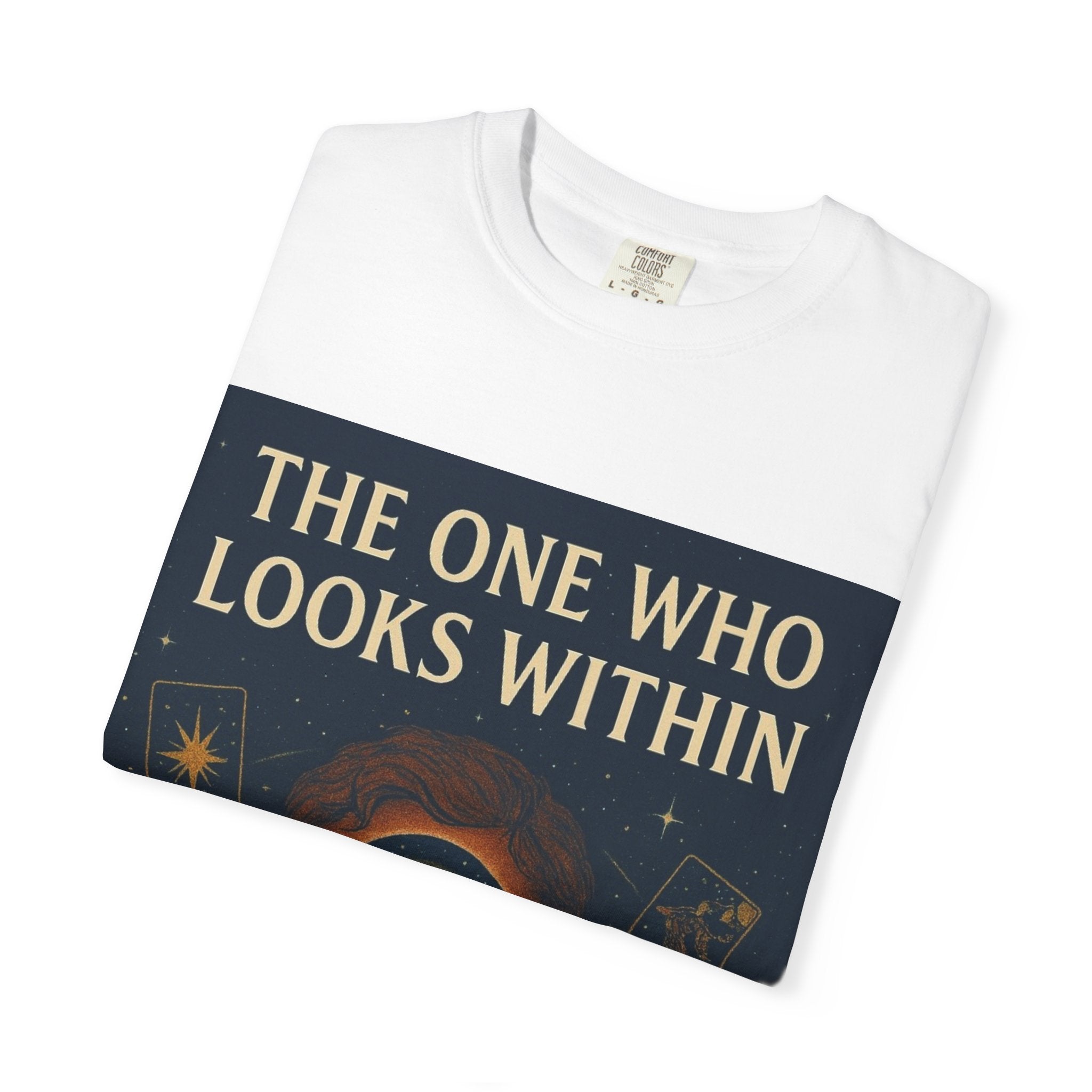 PRB Tarot Eye T-Shirt — "The One Who Looks Within" Mystical Graphic Tee by Power Runs Black