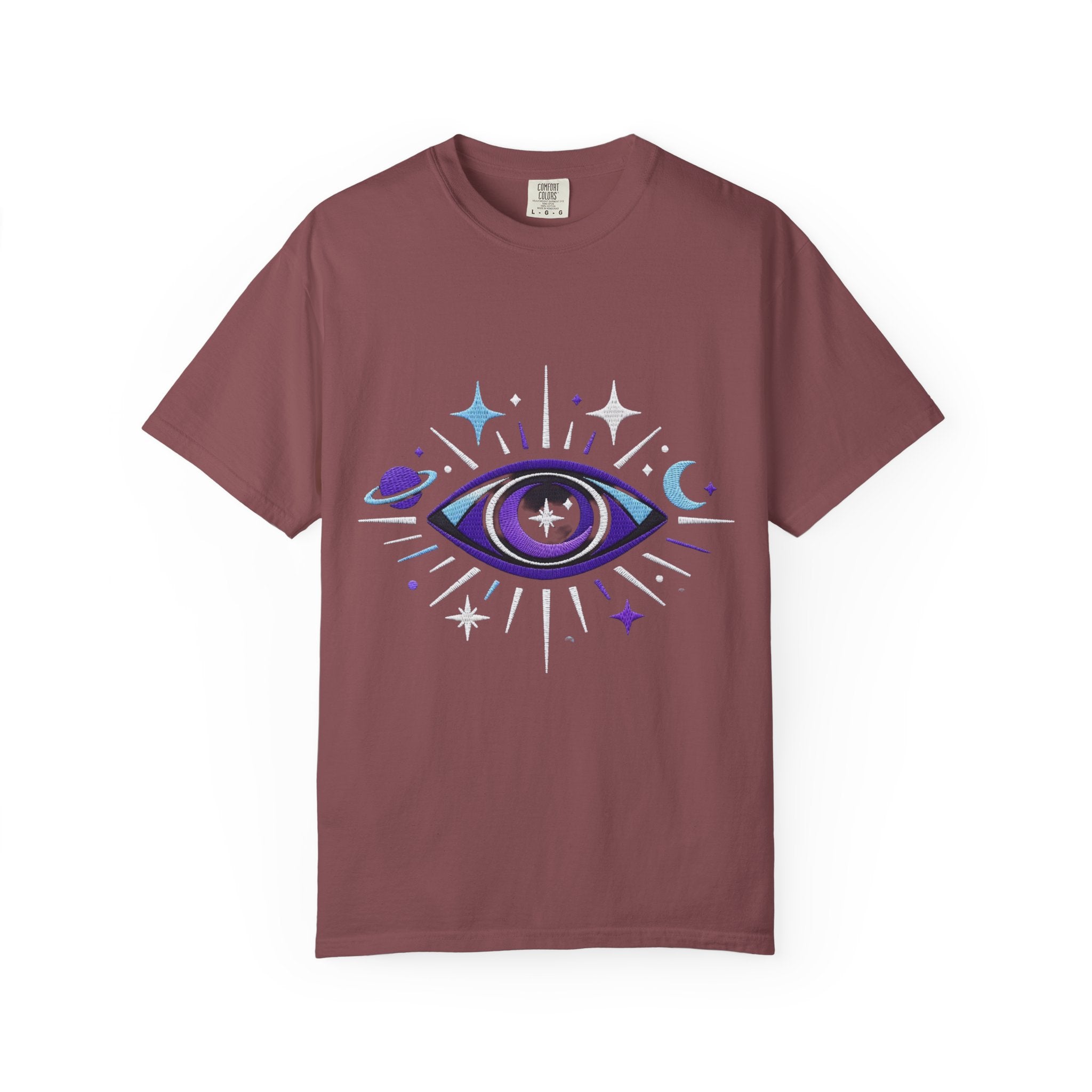 PRB Mystic All-Seeing Eye T-shirt | Cosmic Moon and Stars by Printify