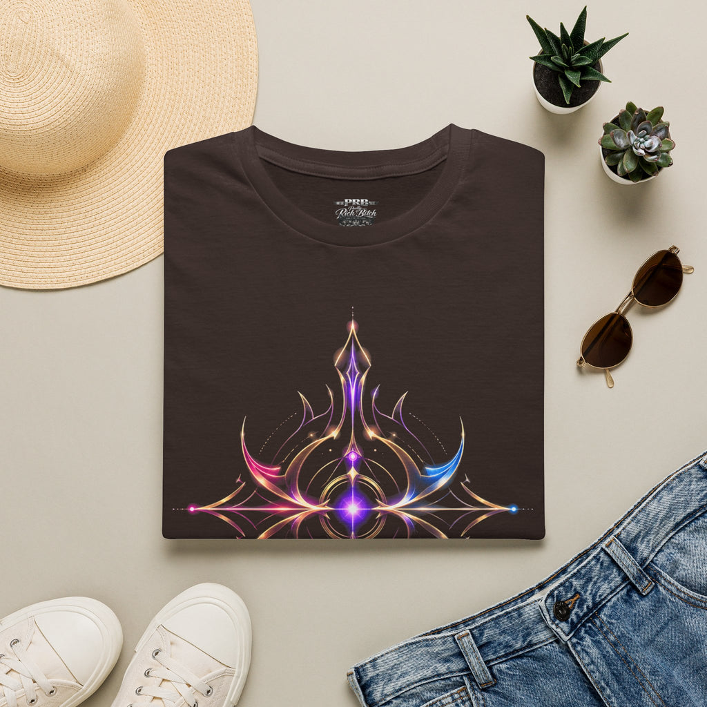 Power Runs Black PRB Pretty Rich Bitch The Collection Mystic Mandala Tee — Subtle Pastel Spiritual Graphic T-Shirt by Printify