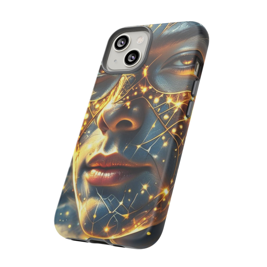 PRB Galactic Portrait Tough Case | Cosmic Face Phone Case, Starry Nebula Design by Printify