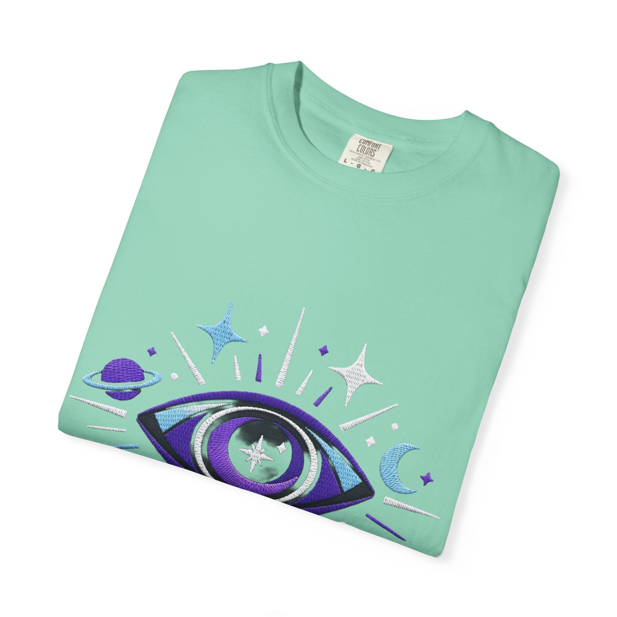 PRB Mystic All-Seeing Eye T-shirt | Cosmic Moon and Stars by Printify