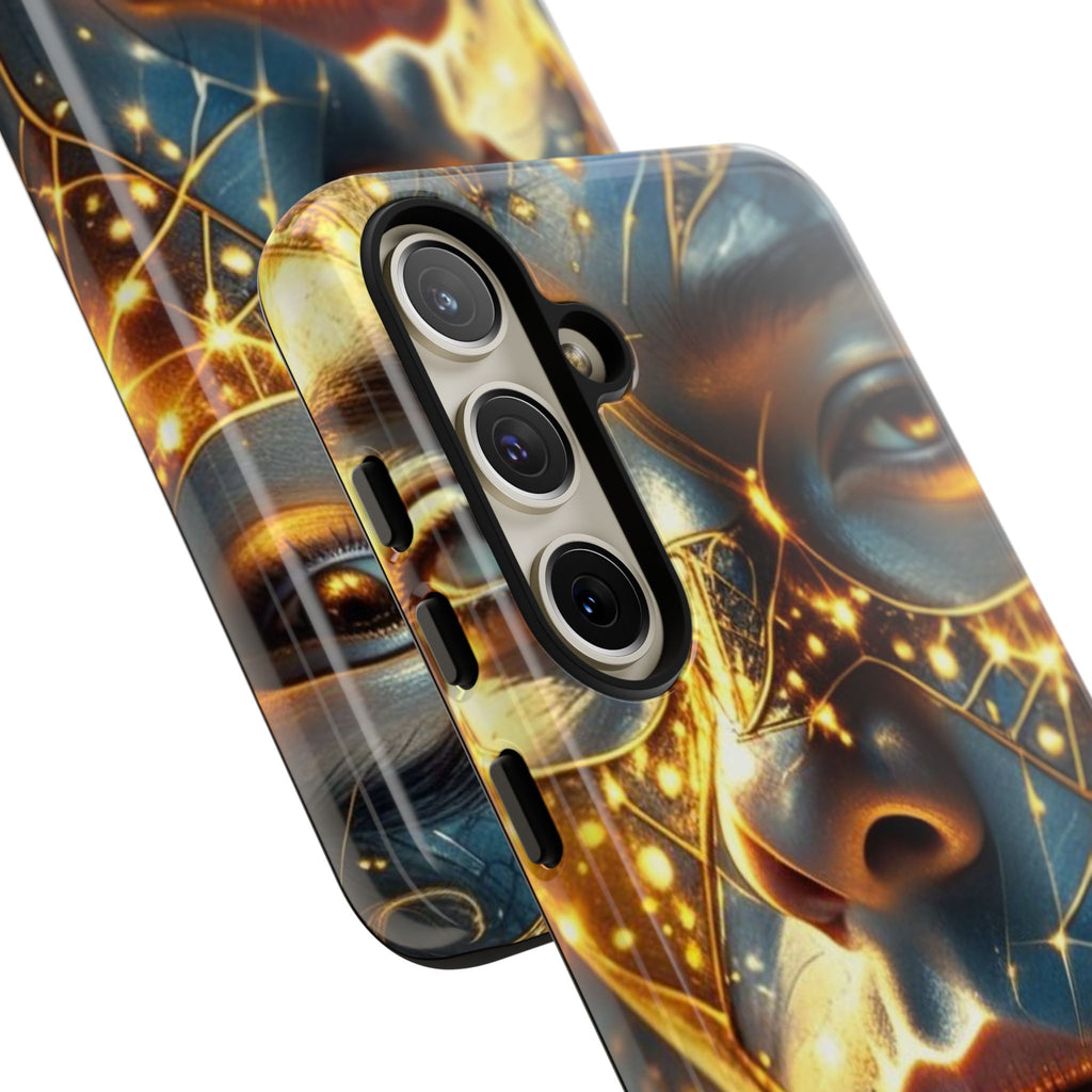 PRB Galactic Portrait Tough Case | Cosmic Face Phone Case, Starry Nebula Design by Power Runs Black
