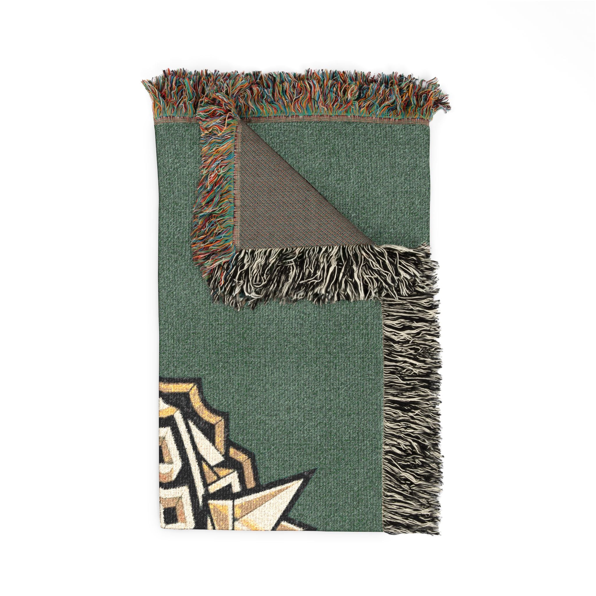PRB Pretty Rich Bitch Southwestern Aztec Pattern Woven Blanket | Tribal Throw, Geometric Fringe by Power Runs Black