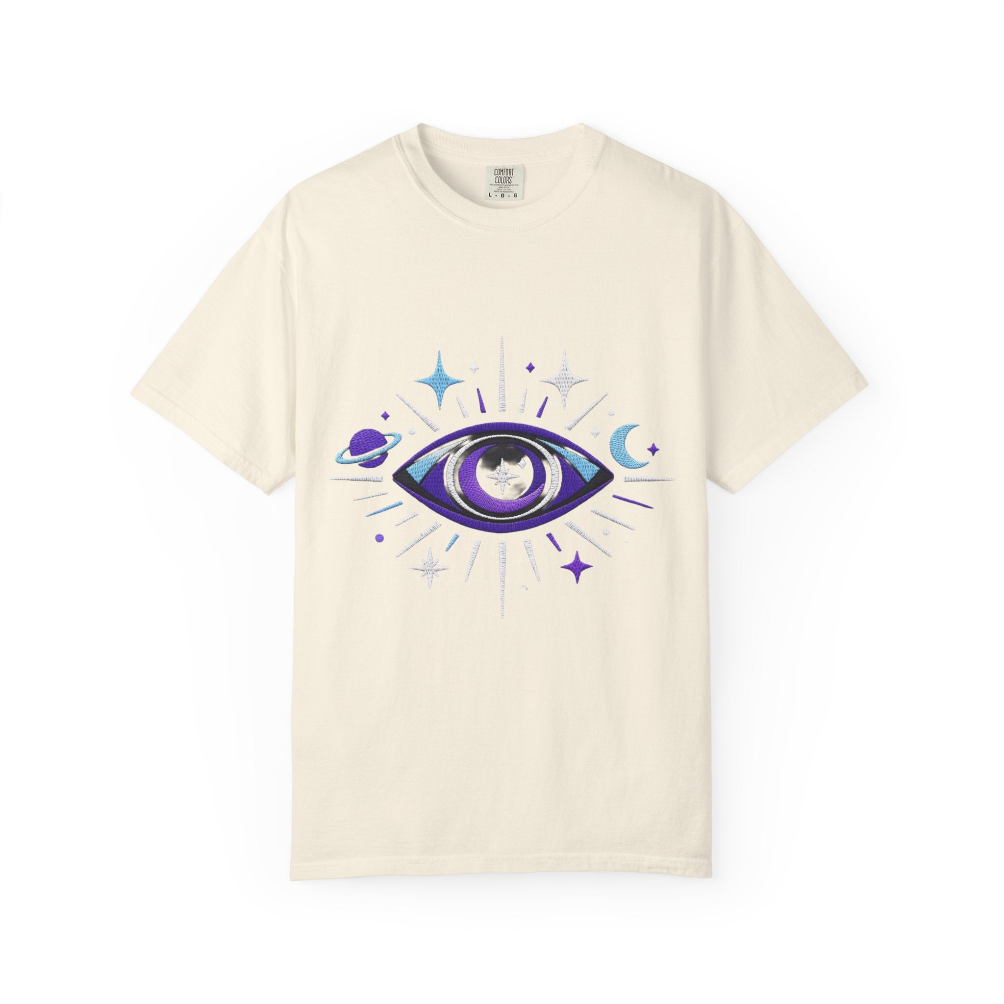 PRB Mystic All-Seeing Eye T-shirt | Cosmic Moon and Stars by Printify