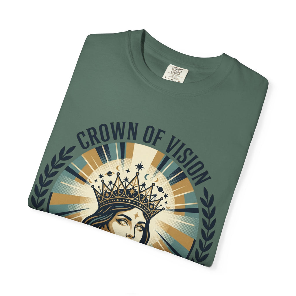 Power Runs Black Crown of Vision T-Shirt — Vintage Inspirational Graphic Tee by Printify
