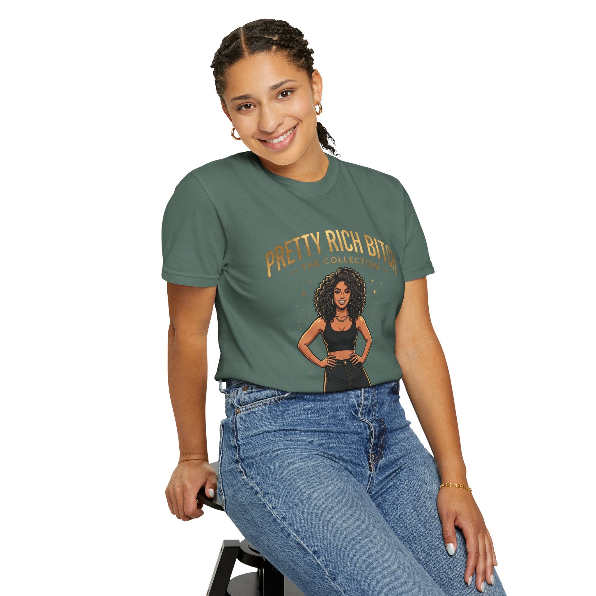 Pretty Rich Bitch The Collection by PRB T-Shirt — Empowered Black Woman Graphic Tee by Power Runs Black