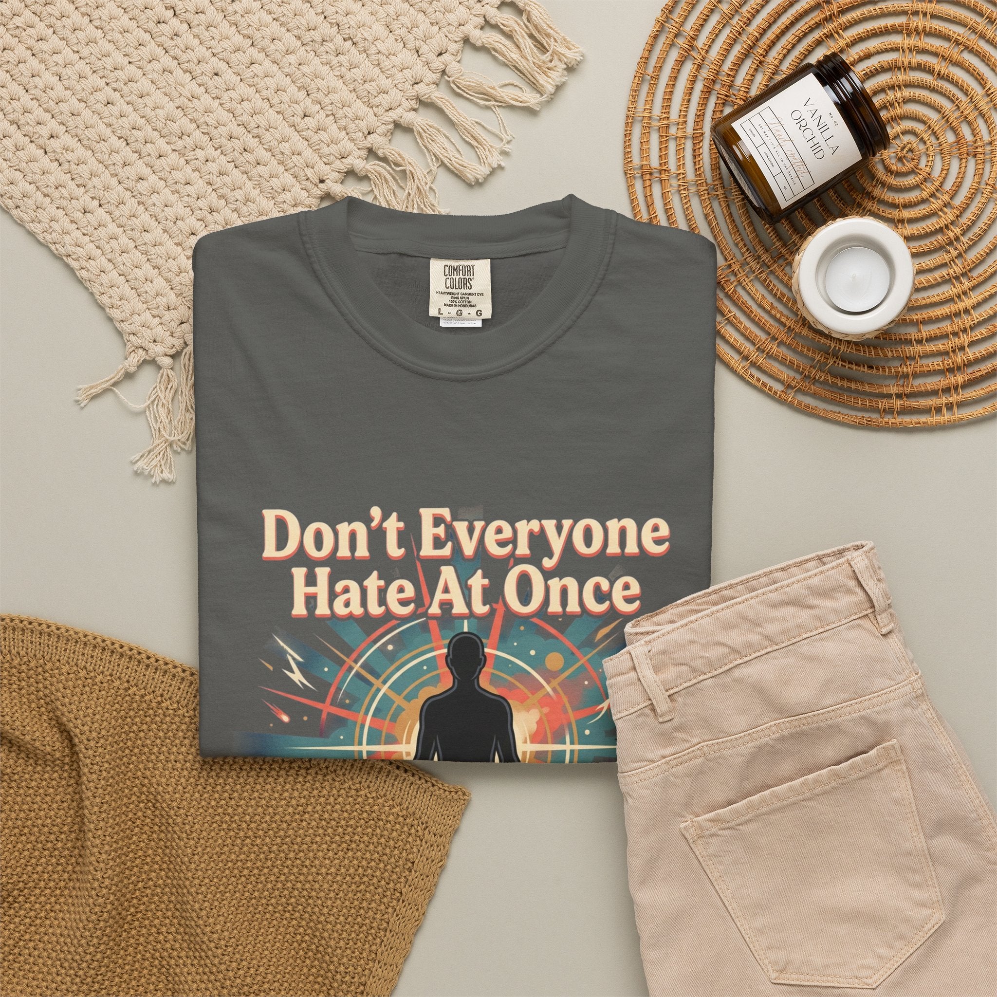 Power Runs Black Don't Everyone Hate Me Once" Retro Silhouette Graphic Tee by Printify