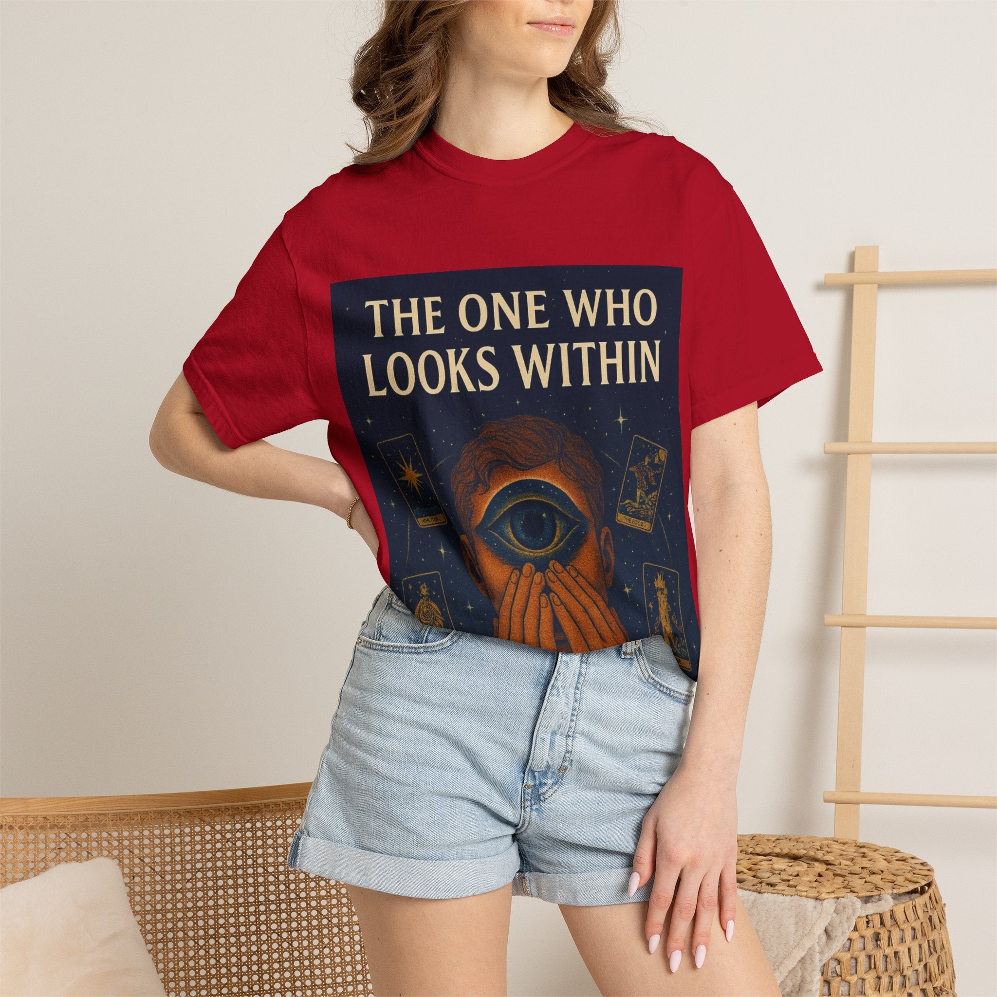 PRB Tarot Eye T-Shirt — "The One Who Looks Within" Mystical Graphic Tee by Power Runs Black