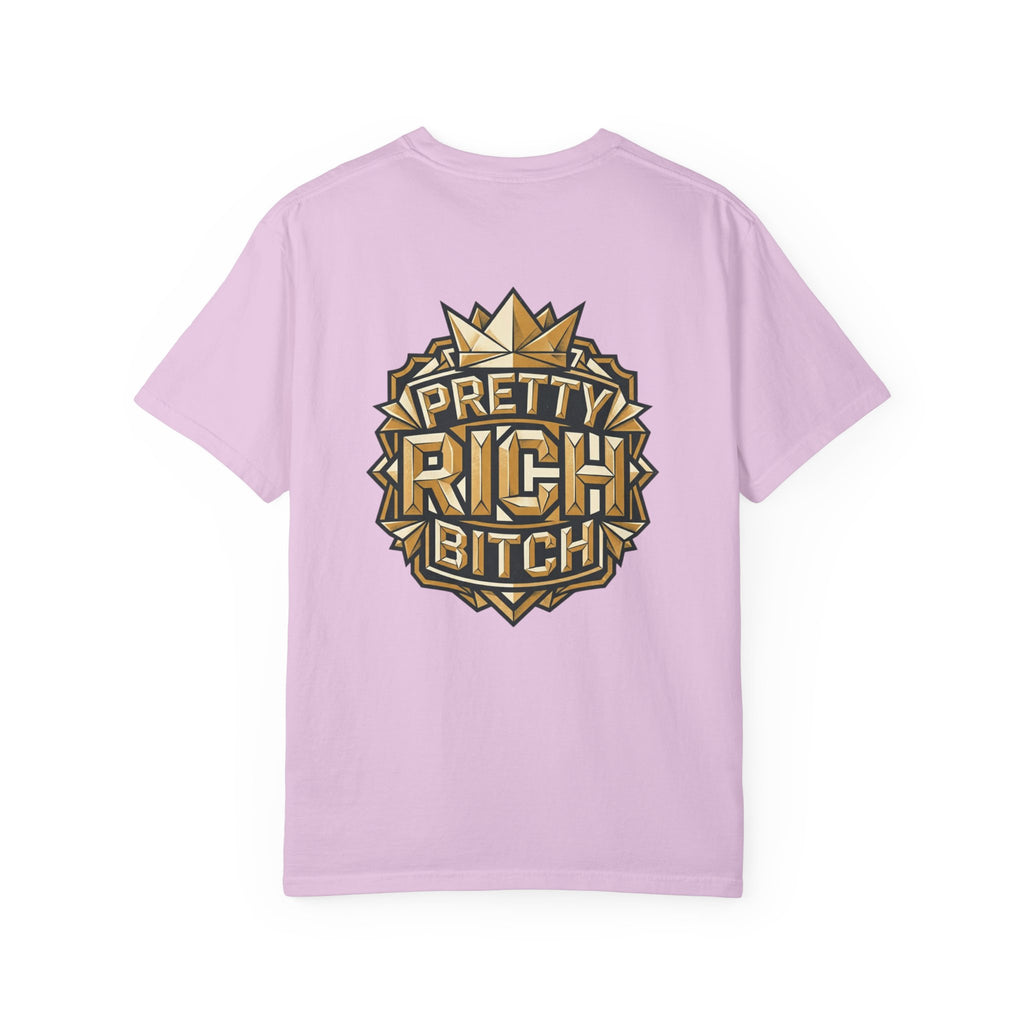 Pretty Rich Bitch The Collection by PRB T-Shirt — Bold Graphic Tee with Empowered Woman Portrait by Power Runs Black