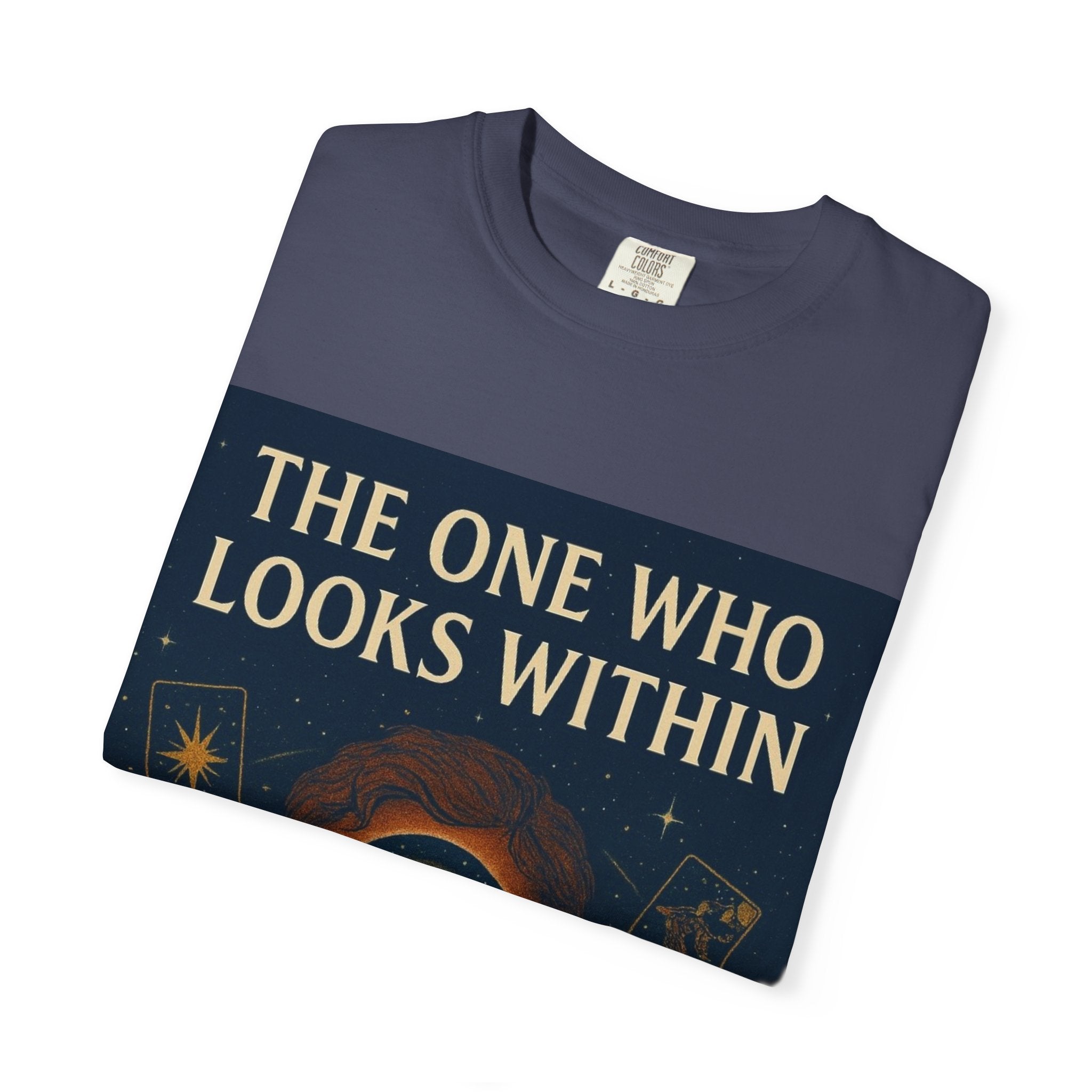 PRB Tarot Eye T-Shirt — "The One Who Looks Within" Mystical Graphic Tee by Power Runs Black