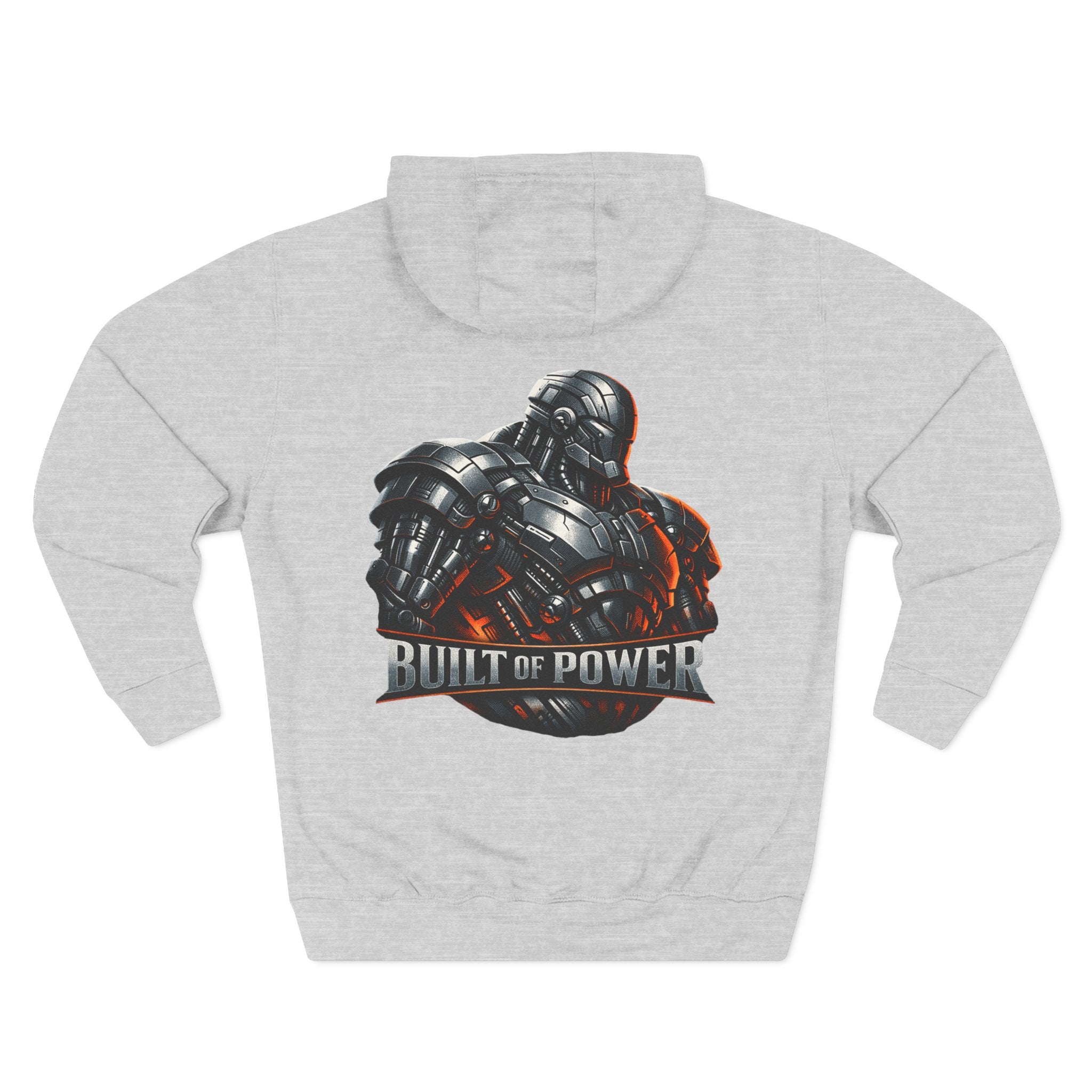PRB Built of Power Graphic Hoodie — ‘Power Runs Black’ Industrial Mech Design by Power Runs Black
