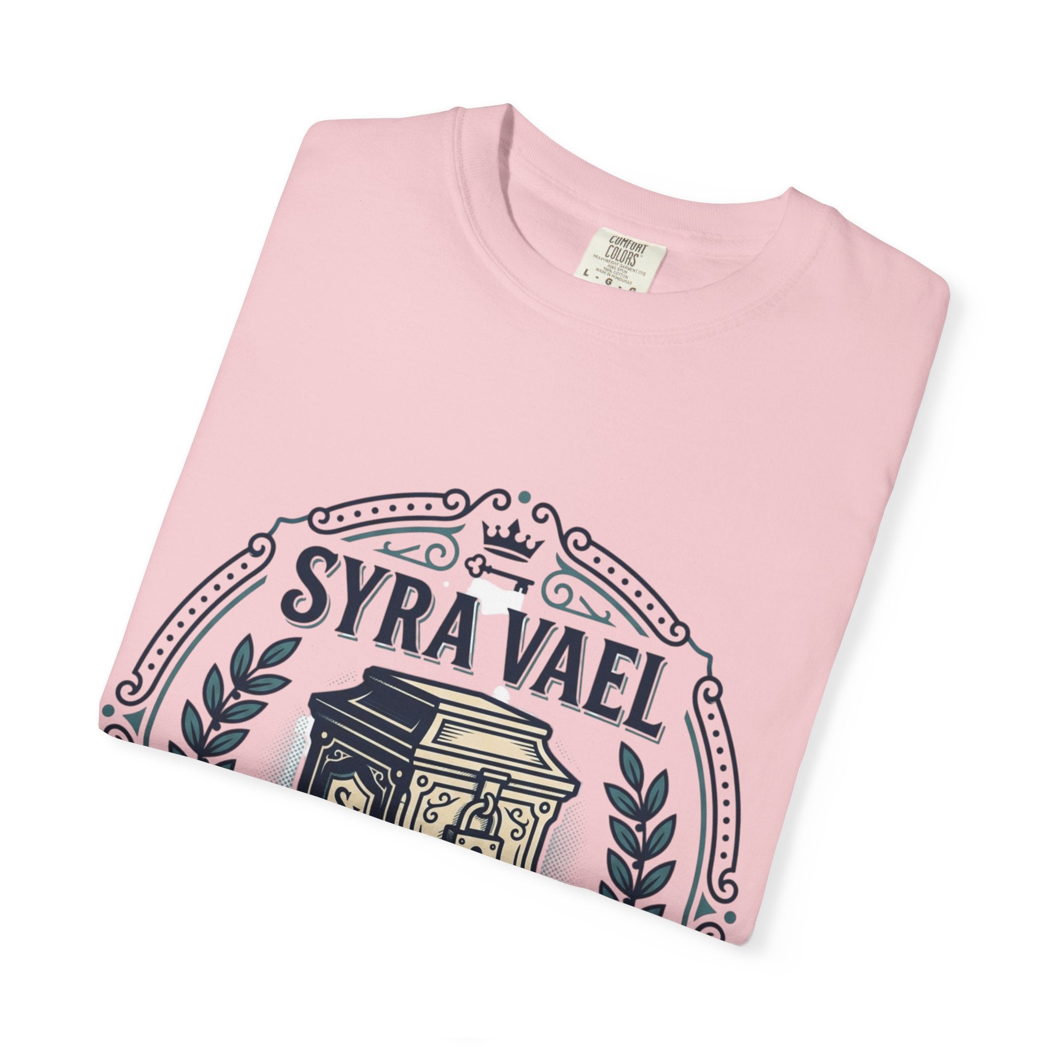 Power Runs Black PRB — Syra Vael Vintage Crest Tee by Power Runs Black