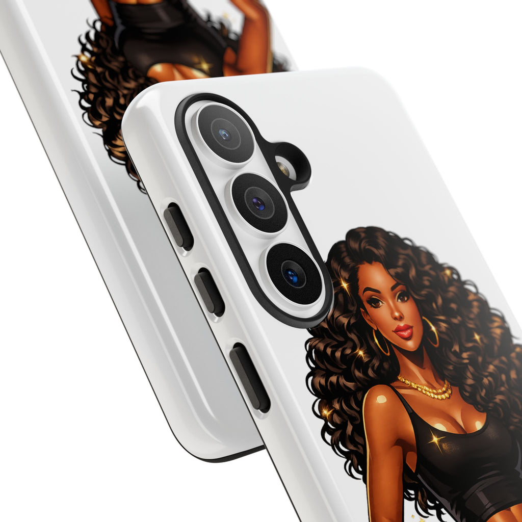 Pretty Rich Bitch by PRB Curly Hair Phone Case by Printify