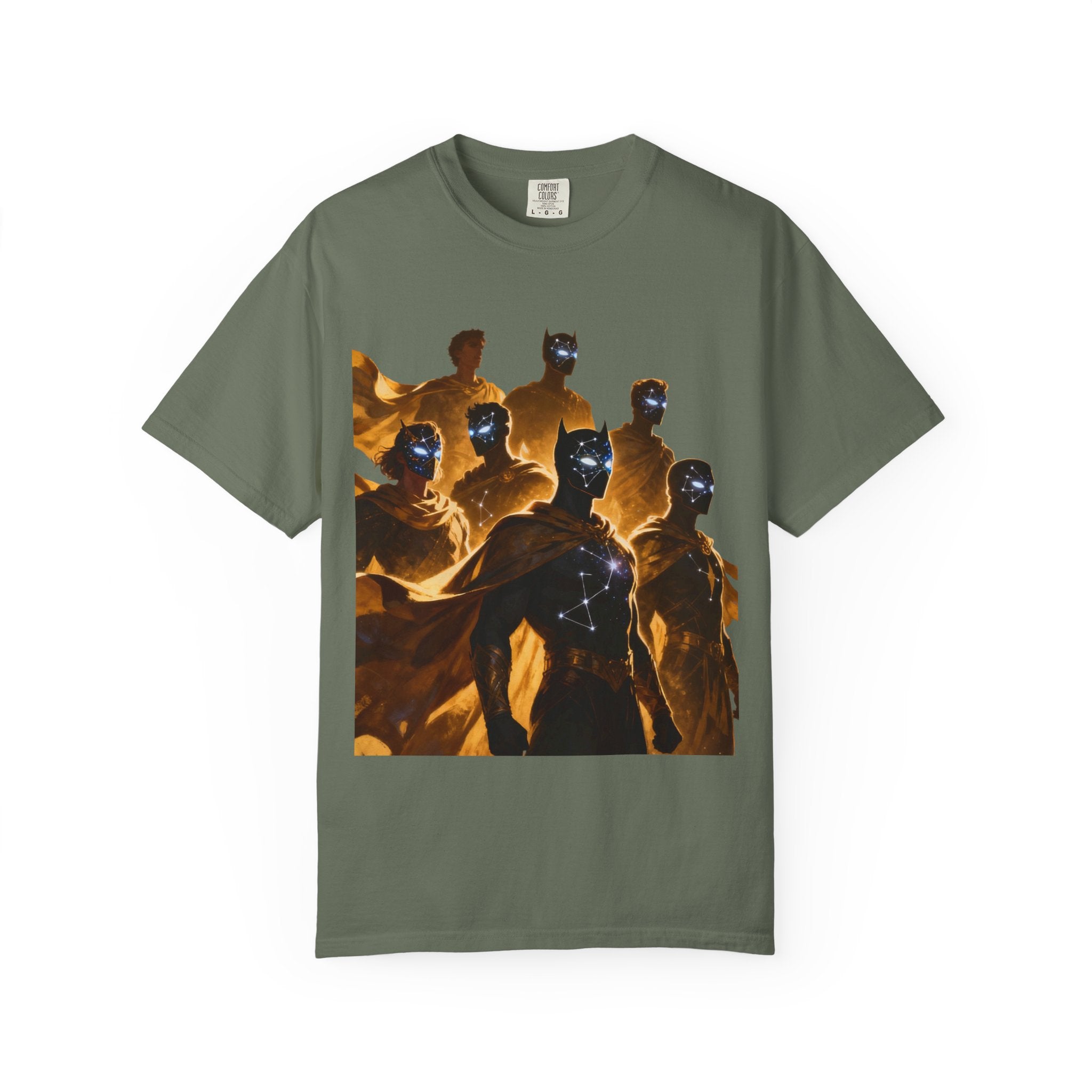 PRB Cosmic Heroes Graphic Tee (Golden Cloaks & Starry Faces) by Power Runs Black
