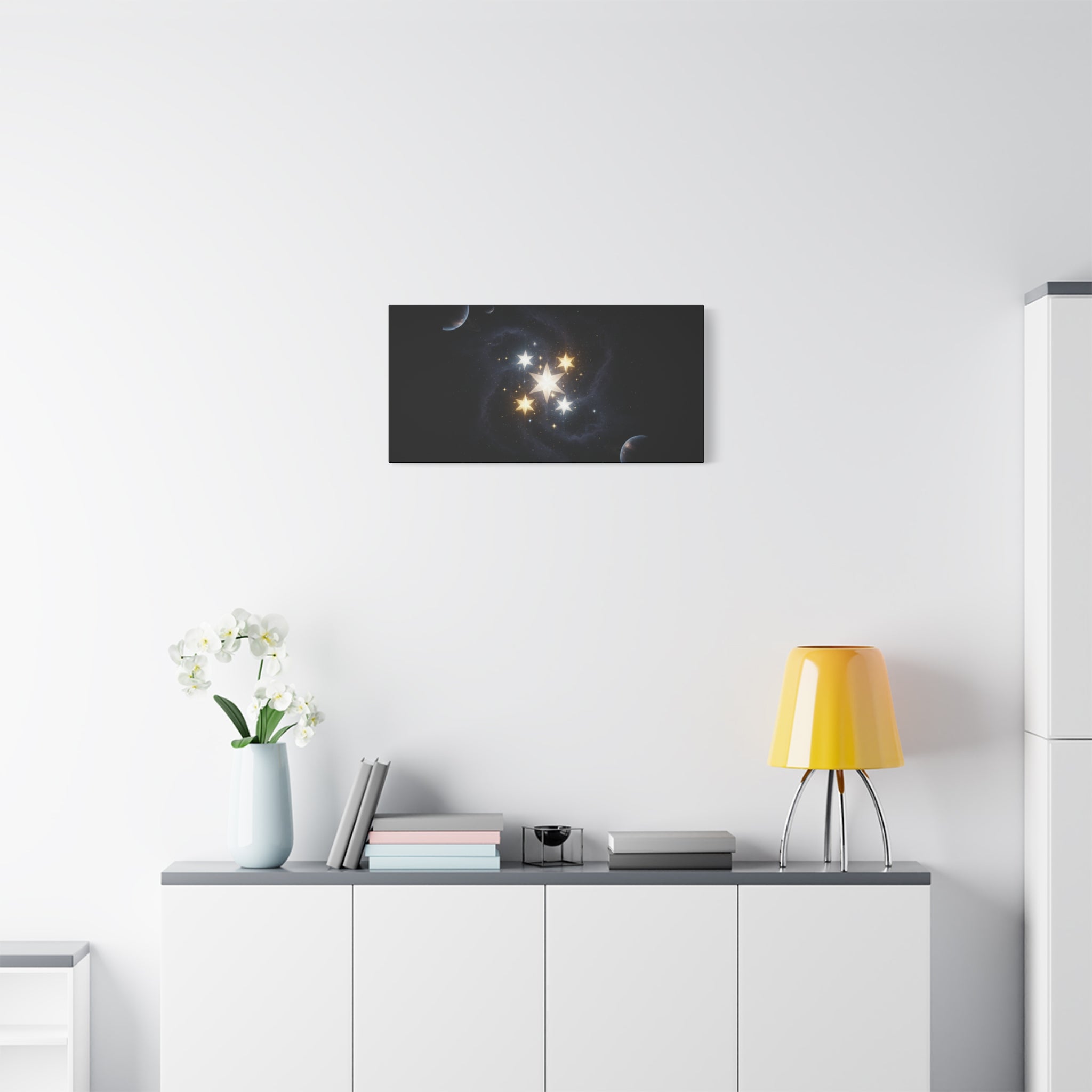 Power Runs Black PRB Glowing Star Constellation Canvas by Power Runs Black