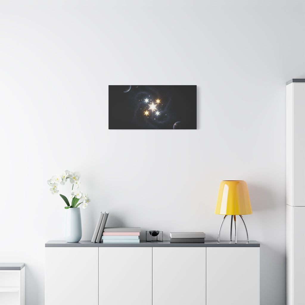 PRB Celestial Star Cluster Matte Canvas Print — Cosmic Planets Wall Art by Printify