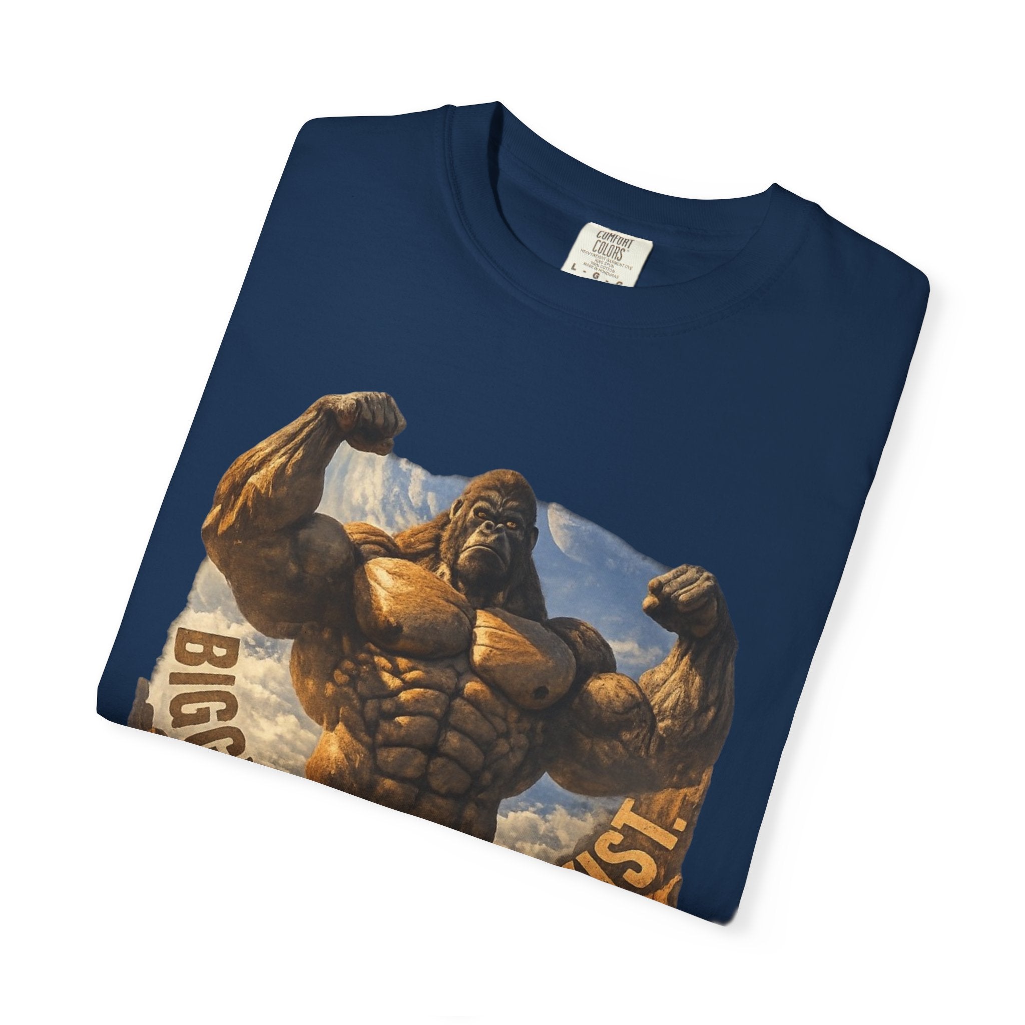PRB Biggest Flex I Exist T-Shirt — Funny Muscle Gorilla Graphic Tee by Power Runs Black
