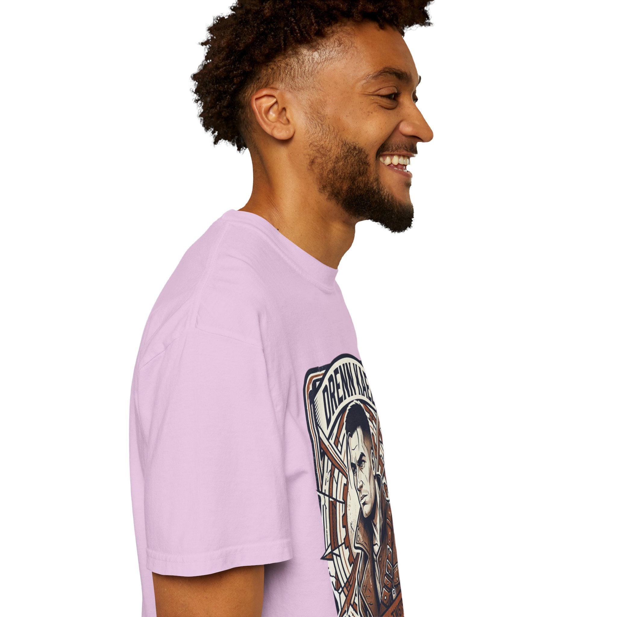 Power Runs Black PRB Drenn Kael Portrait T-Shirt — "Rebellion Twists the Axis" Graphic Tee by Printify
