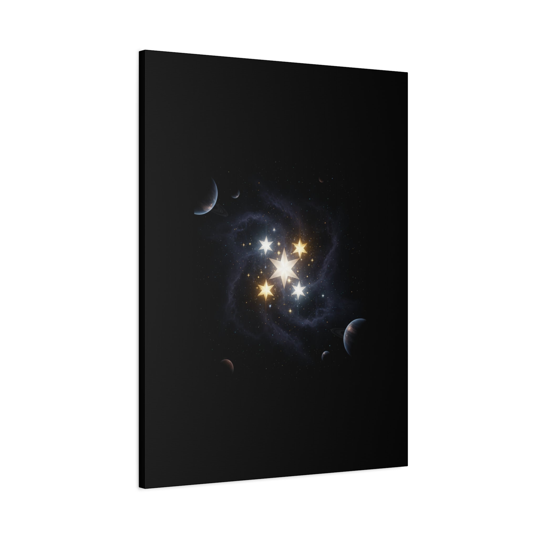 Power Runs Black PRB Glowing Star Constellation Canvas by Power Runs Black