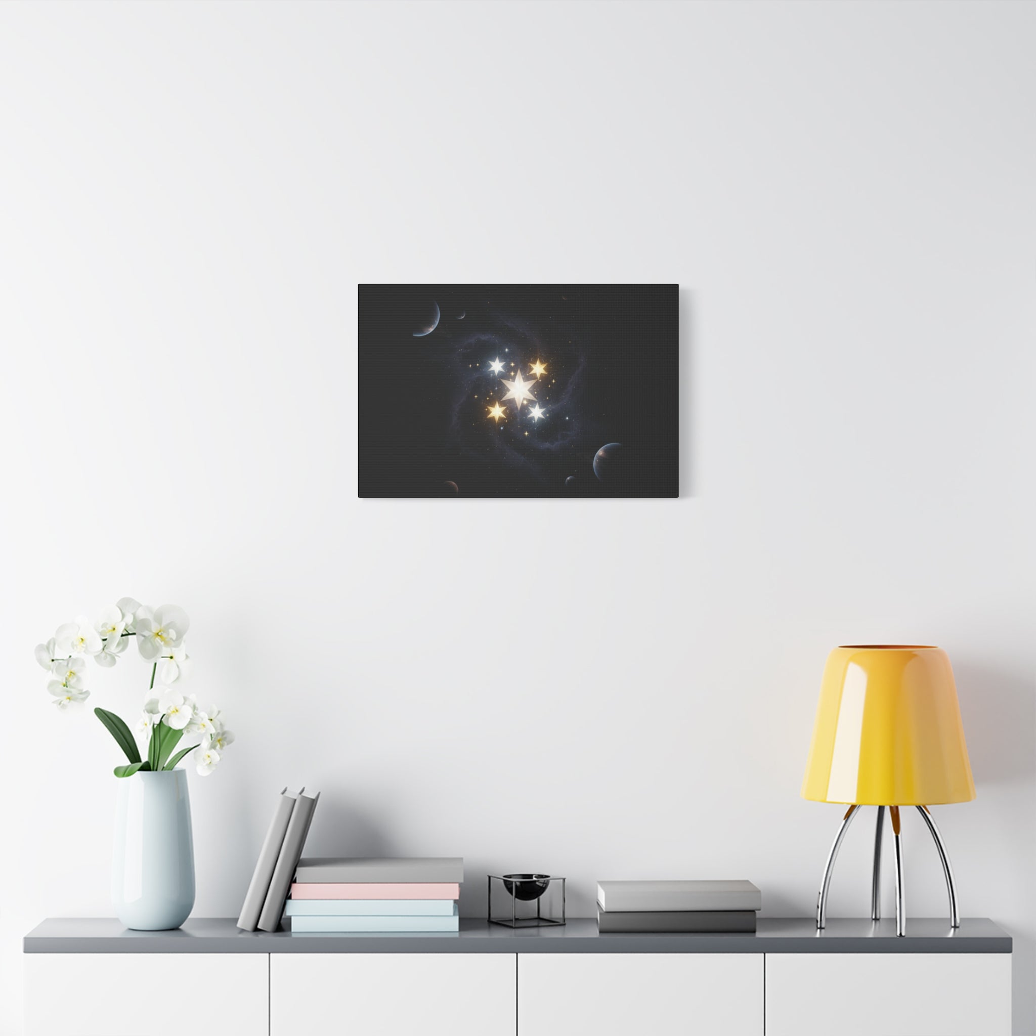 PRB Celestial Star Cluster Matte Canvas Print — Cosmic Planets Wall Art by Printify