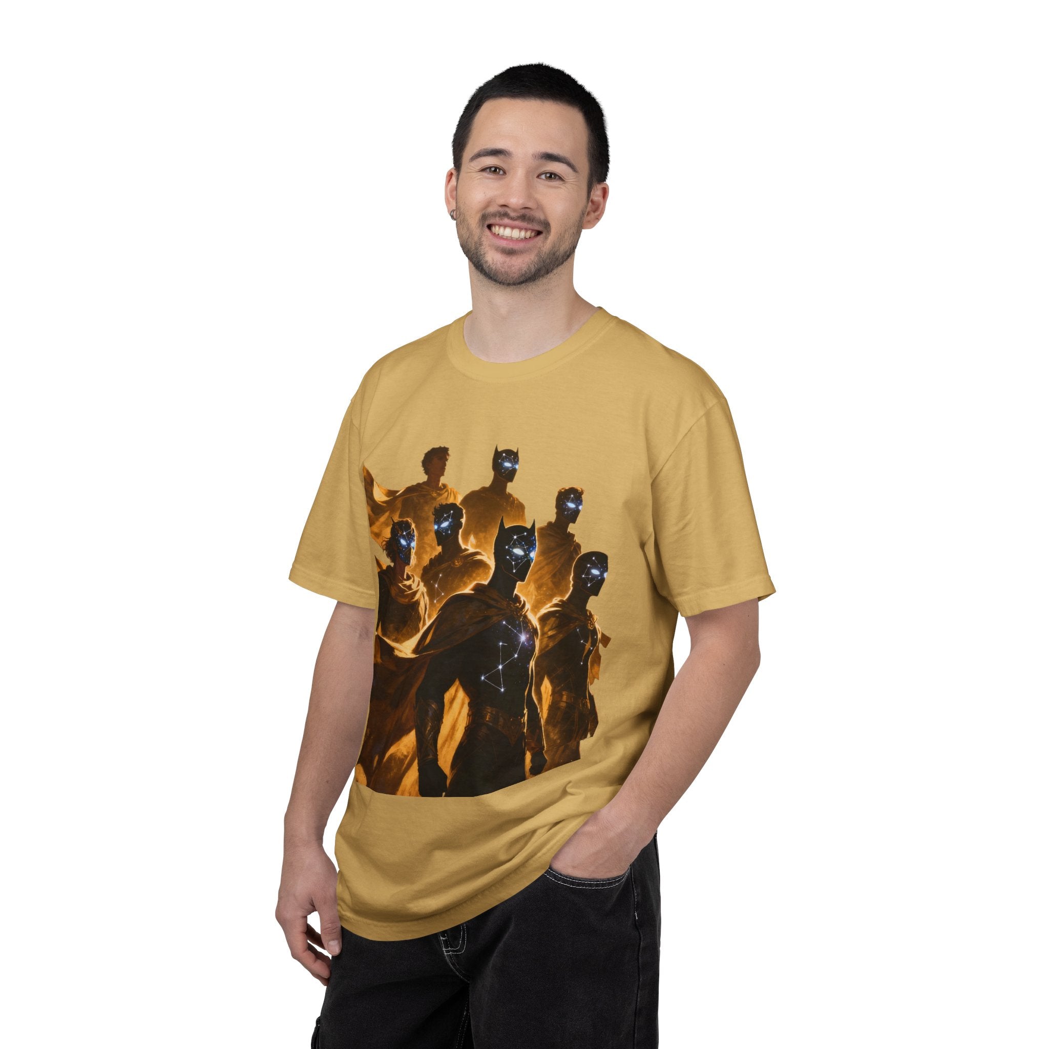PRB Cosmic Heroes Graphic Tee (Golden Cloaks & Starry Faces) by Power Runs Black