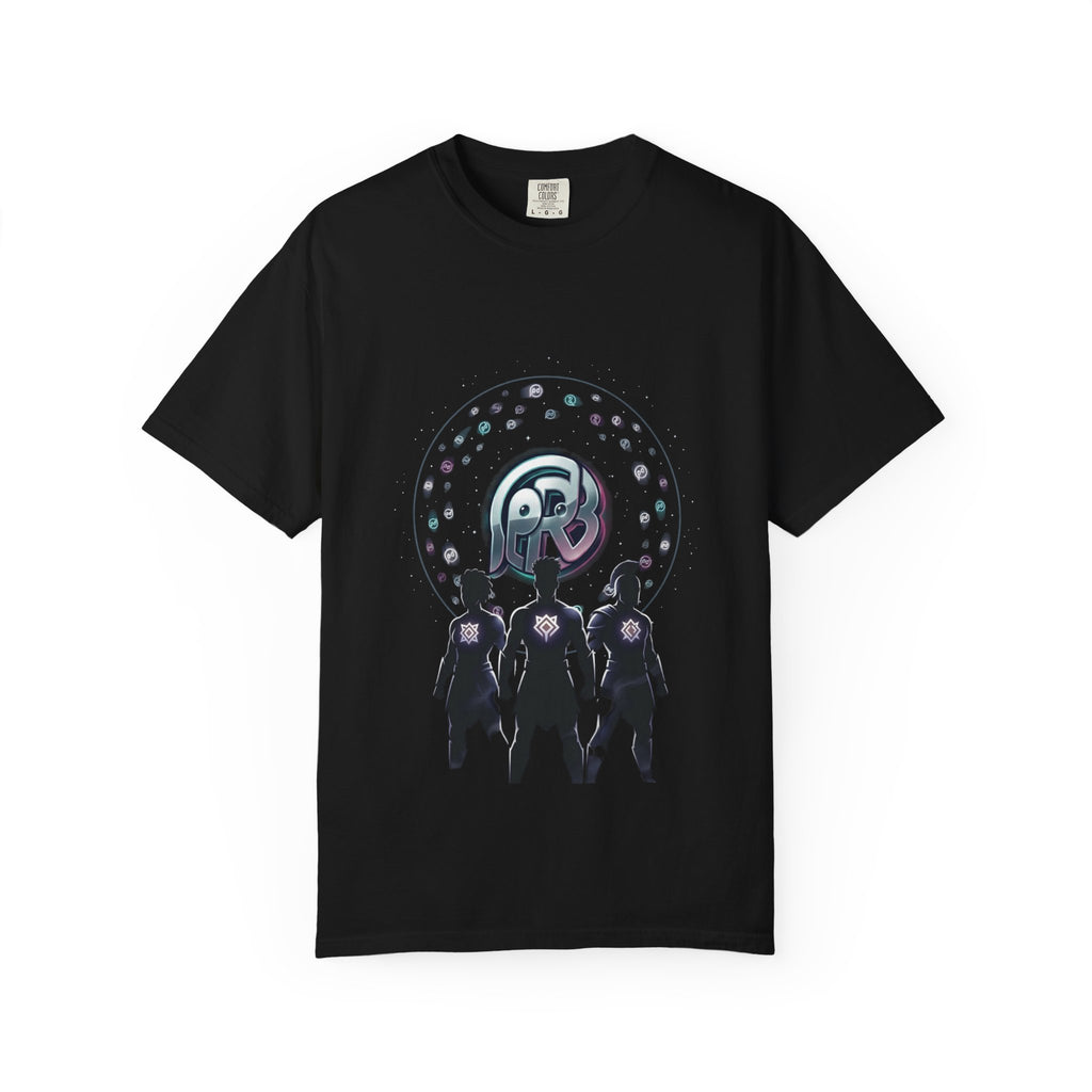 Printify PRB Retro Orb Logo T-Shirt — Vintage Circular Graphic Tee - T-Shirt