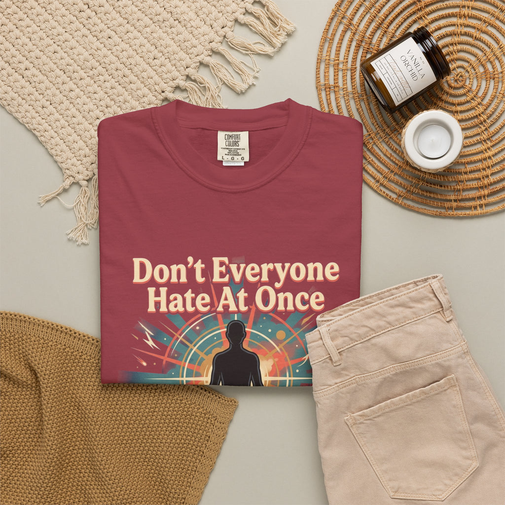Power Runs Black Don't Everyone Hate Me Once" Retro Silhouette Graphic Tee by Printify