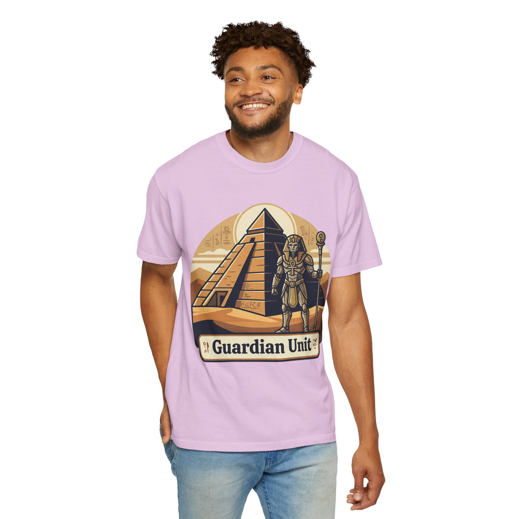 Power Runs Black PRB Guardian Unit T-Shirt — Egyptian Pyramid Sci‑Fi Graphic Tee by Power Runs Black