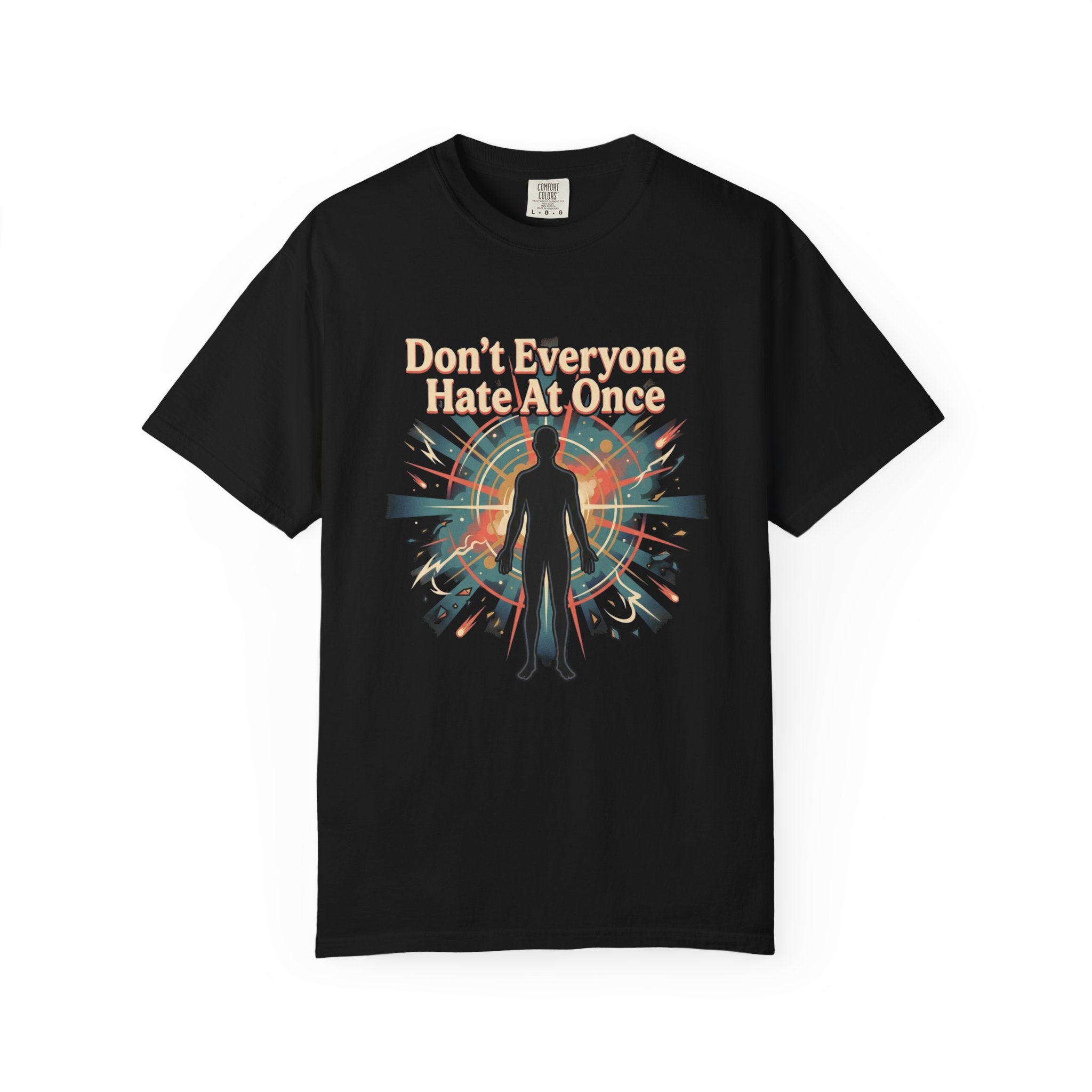 Power Runs Black Don't Everyone Hate Me Once" Retro Silhouette Graphic Tee by Printify