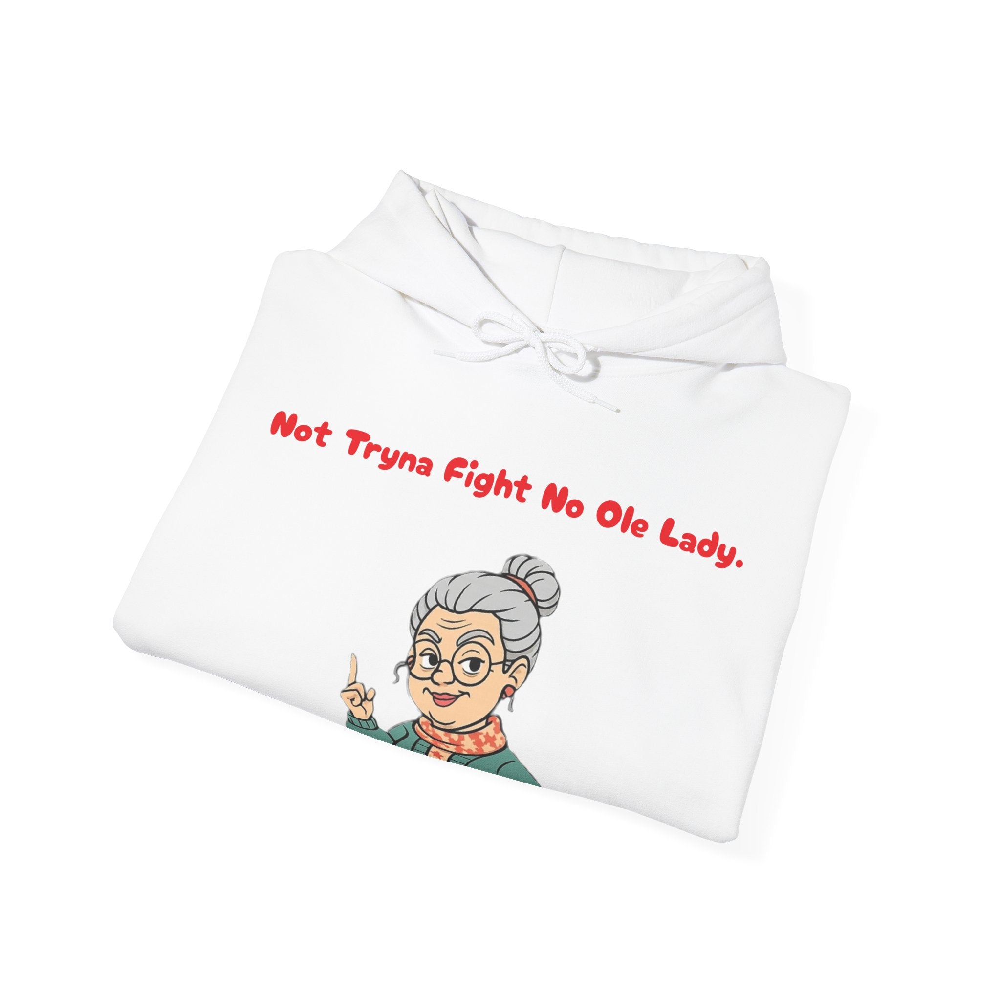 PRB Sassy Grandma Illustration Hoodie | "Not Tryna Fight No Ole Lady." by Power Runs Black