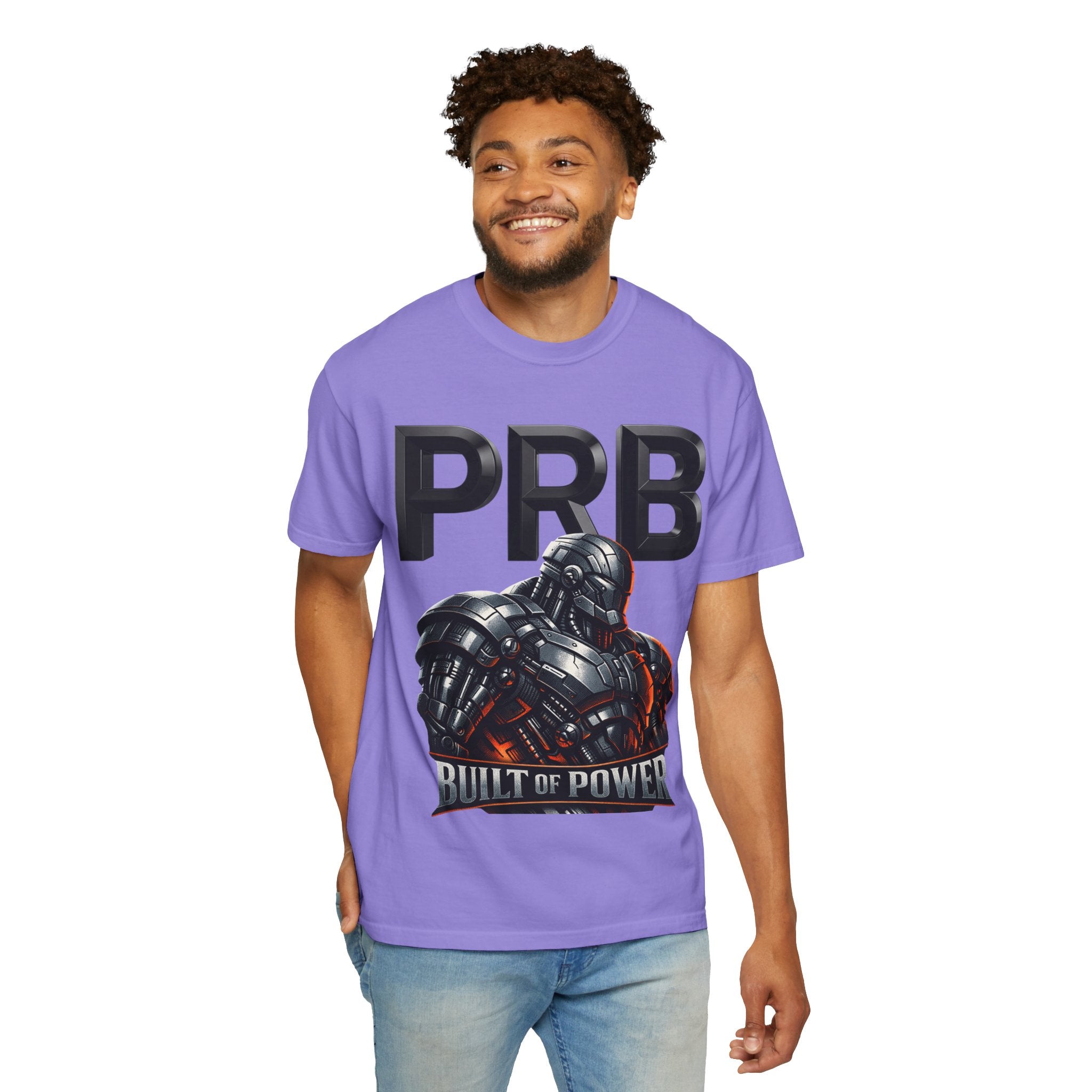 Built of Power PRB T-Shirt — Robotic Armor Graphic Tee by Printify