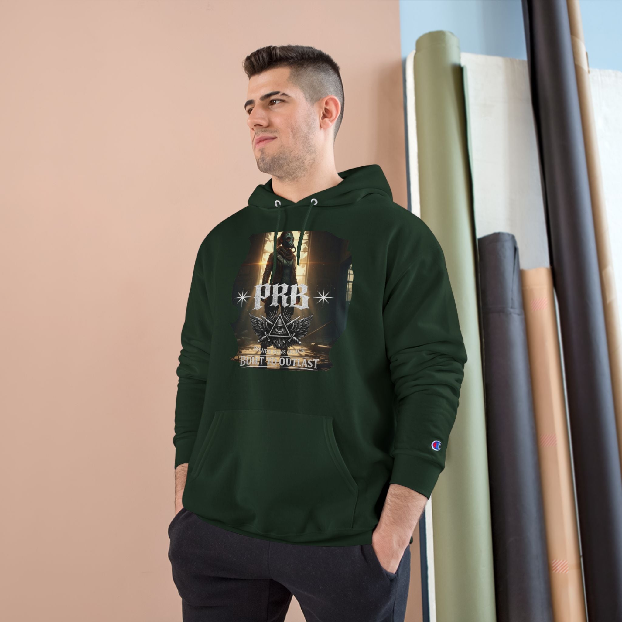 PRB Champion Hoodie — Vintage Tour Graphic Pullover by Power Runs Black