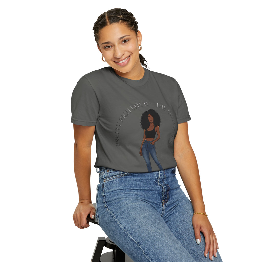 Pretty Rich Bitch The Collection by PRB Graphic Tee (Afro Curly Woman) by Power Runs Black