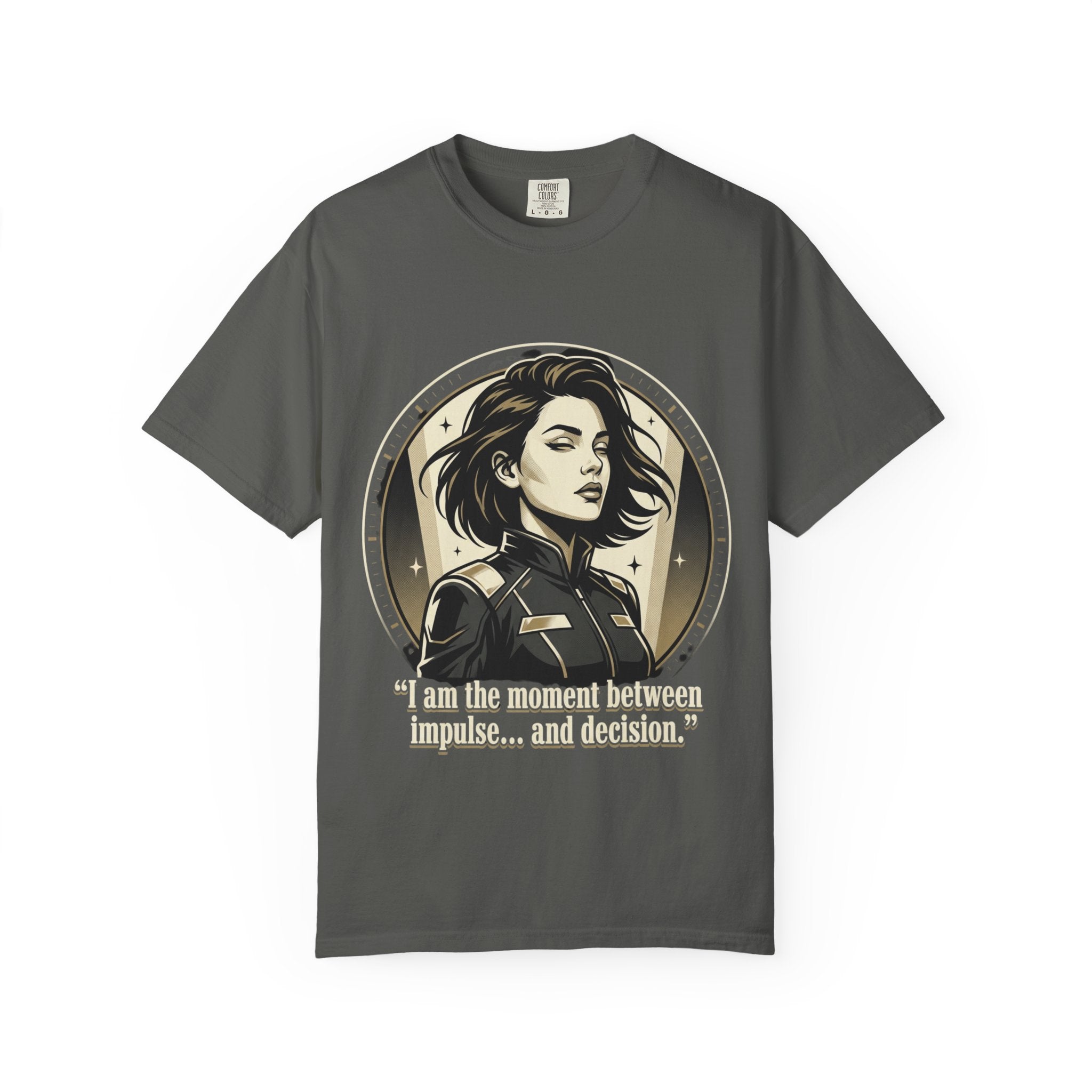 Power Runs Black Retro Space Captain Portrait T-Shirt — 'Fearless Commander' Graphic Tee by Power Runs Black
