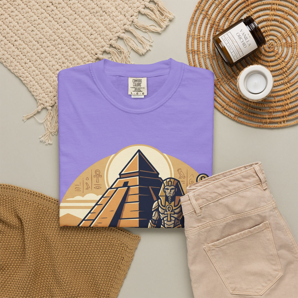 Power Runs Black PRB Guardian Unit T-Shirt — Egyptian Pyramid Sci‑Fi Graphic Tee by Printify