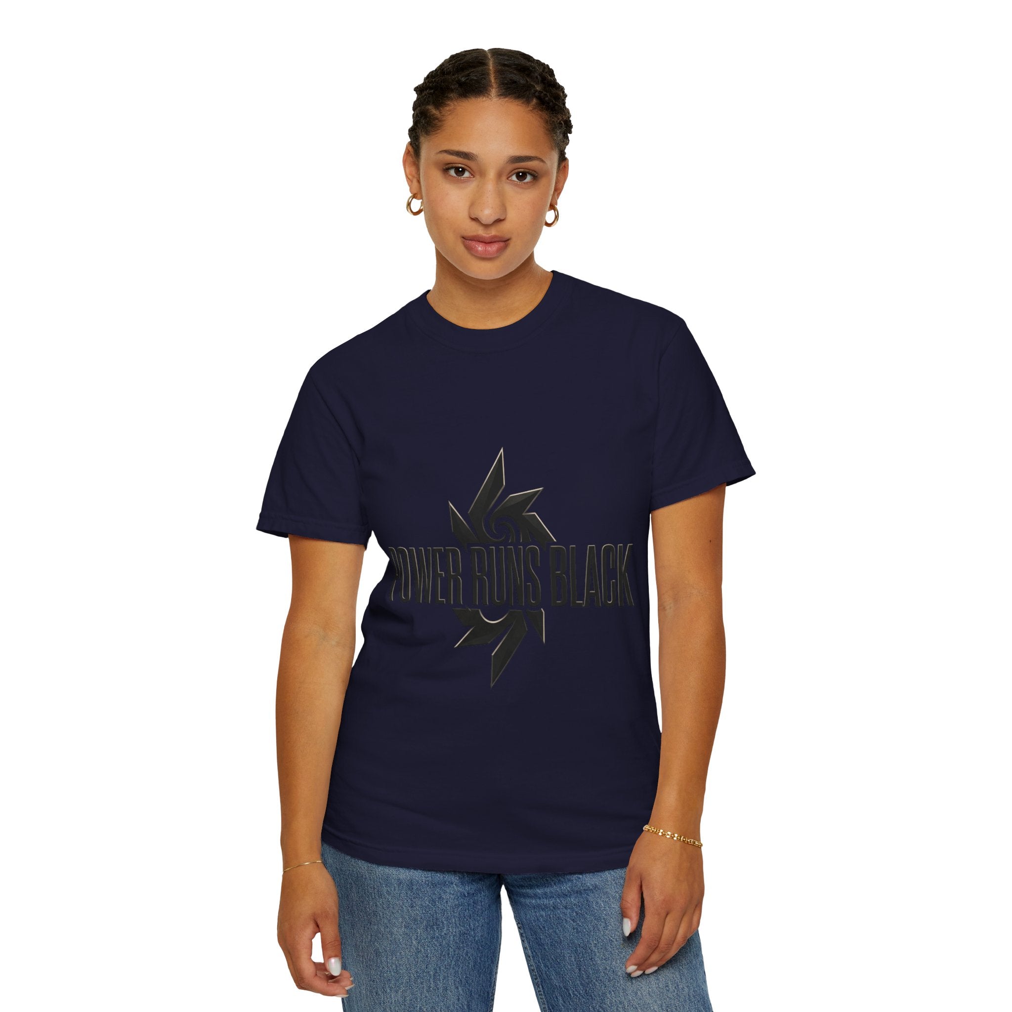Power Runs Black PRB "Wear The Code" Mystic Shield T-Shirt — Geometric Sigil Graphic Tee by Printify
