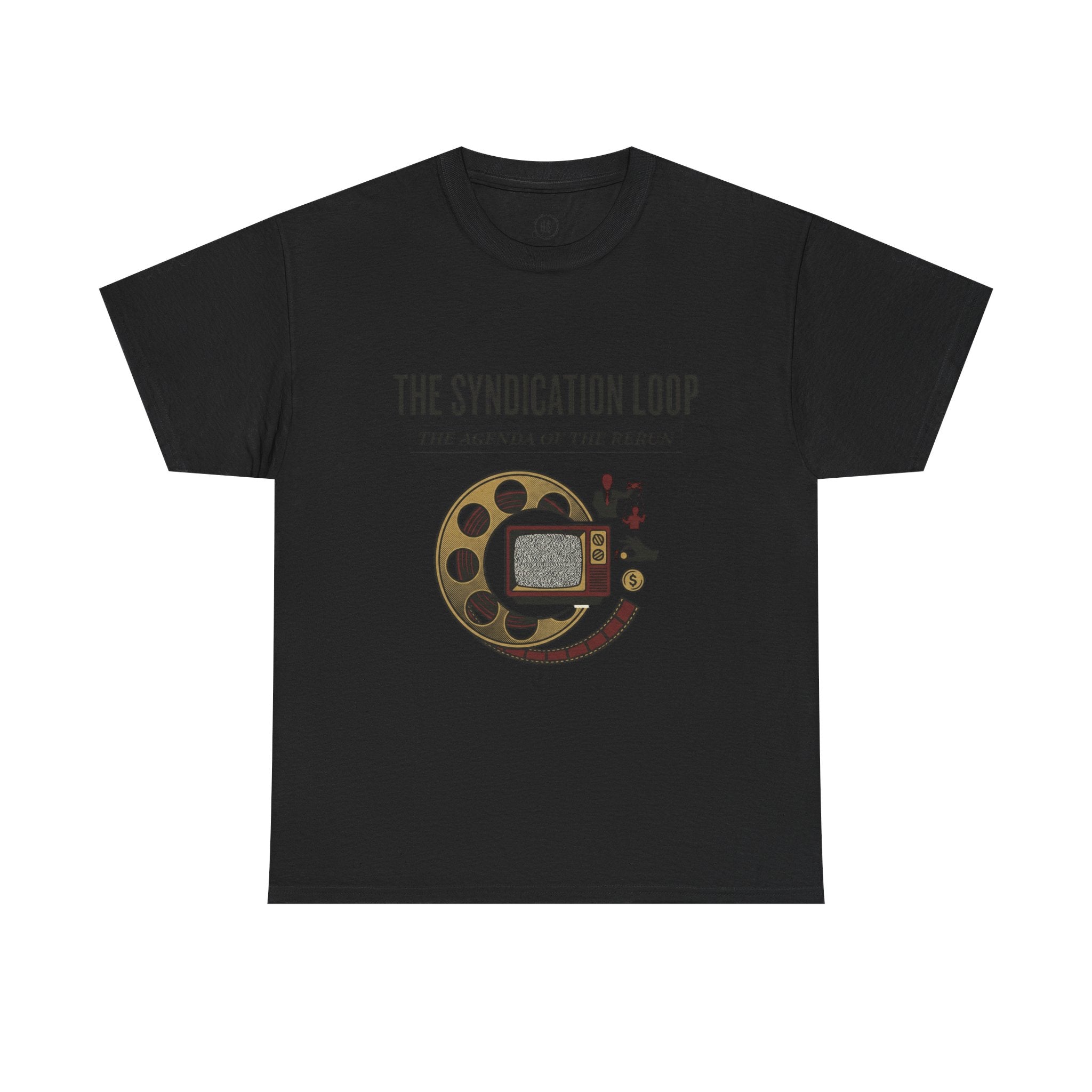 Power Runs Black — "The Agenda of the Arch" Retro TV Ouroboros Graphic Tee by Printify