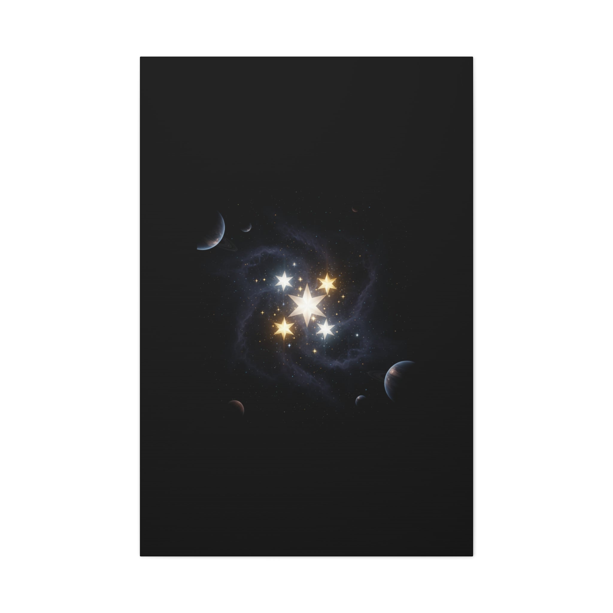 PRB Celestial Star Cluster Matte Canvas Print — Cosmic Planets Wall Art by Printify